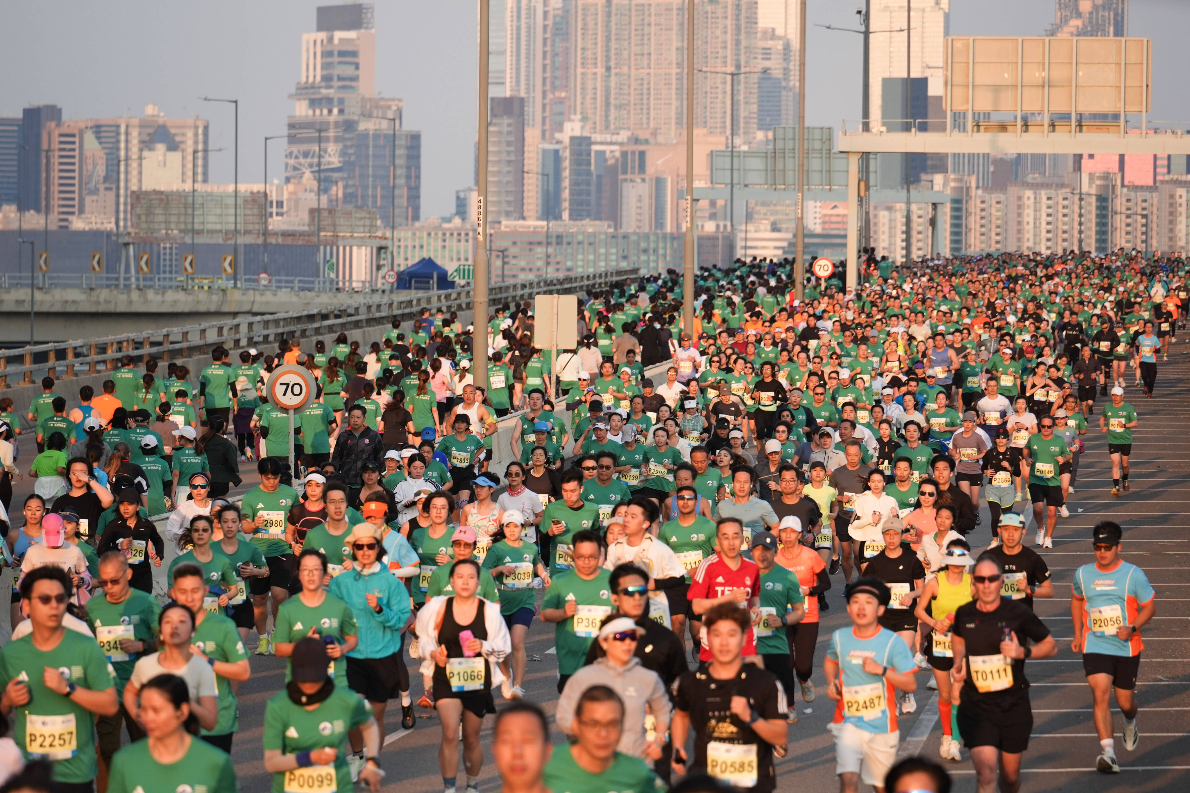 Some 74,000 runners took part across the three distances of the Standard Chartered Hong Kong Marathon. Photo: Eugene Lee