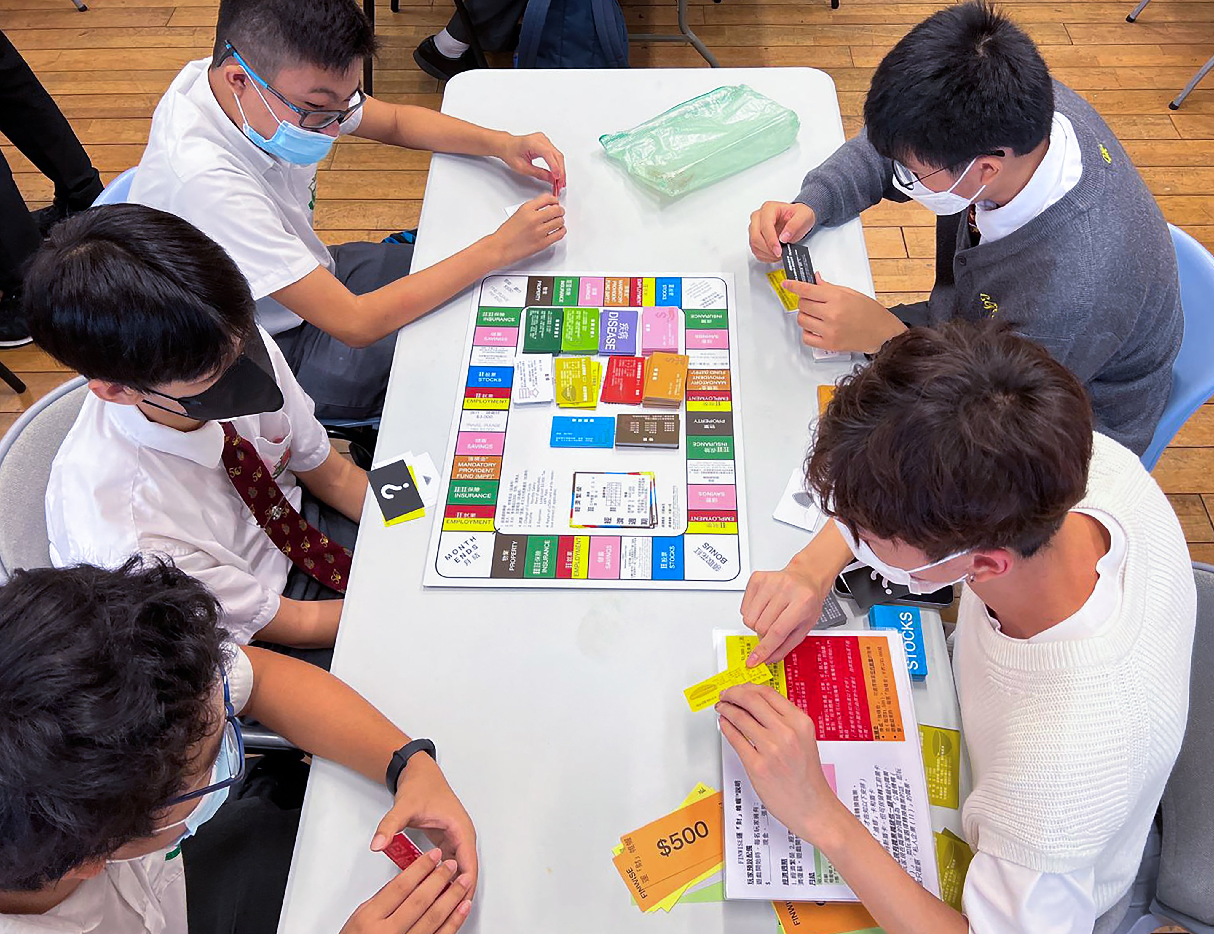 Talents Foundation has developed a Monopoly-like board game as part of its curriculum. Photo: Talents Foundation