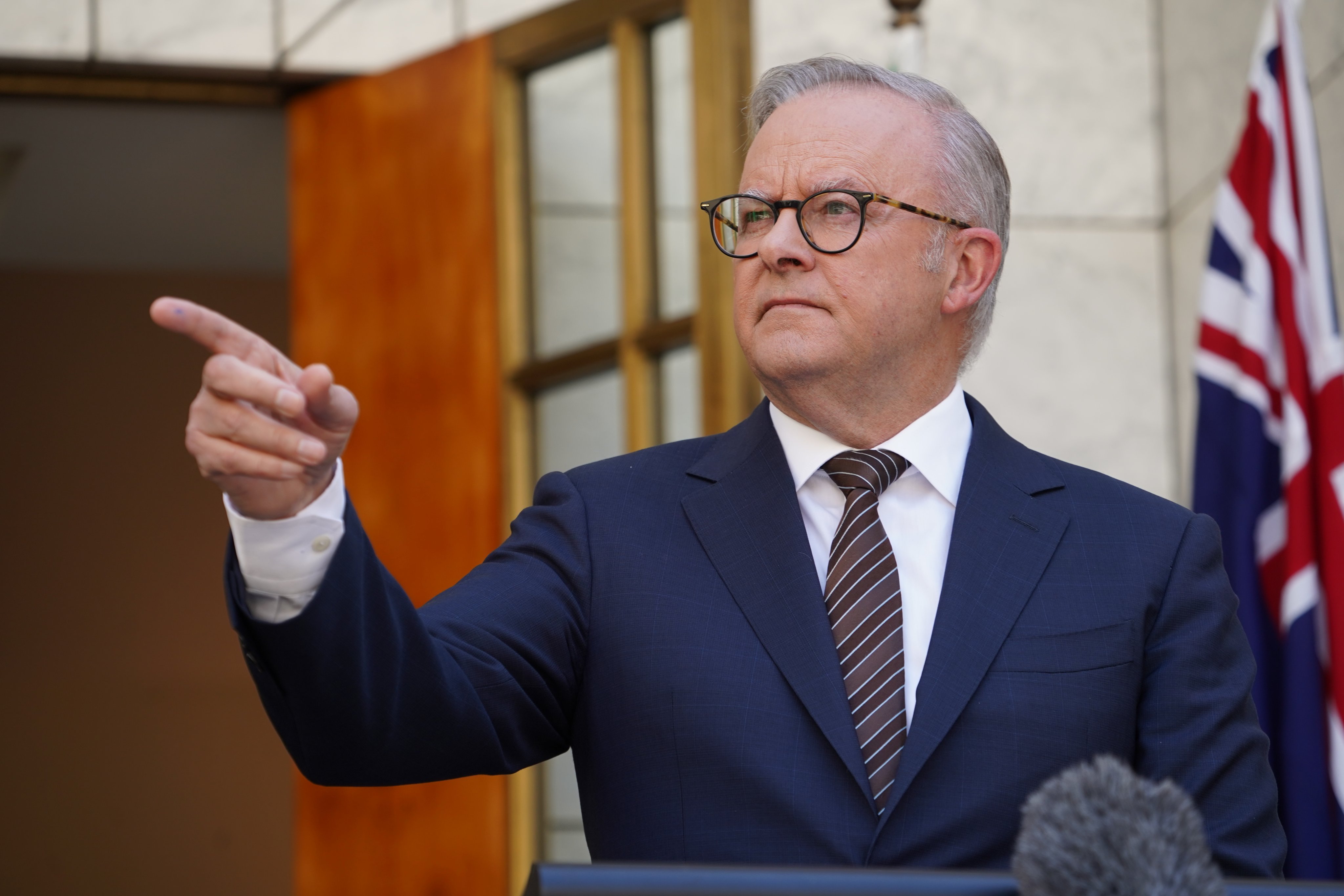 Australian Prime Minister Anthony Albanese during a press conference at Parliament House in Canberra, Australian Capital Territory, Australia, on December 19. Photo: EPA-EFE