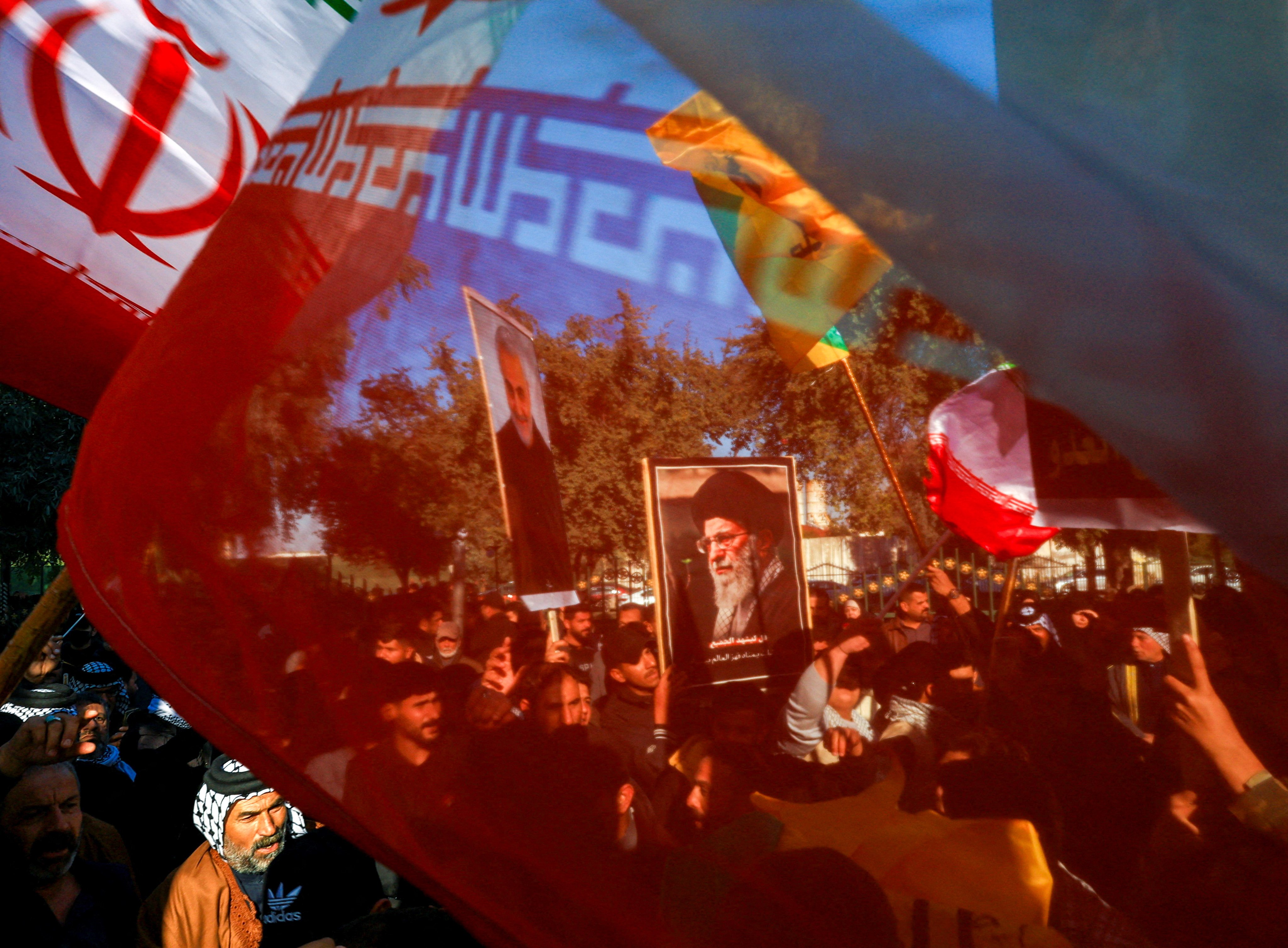 Protesters gather in solidarity with Iran’s government. Photo: Reuters