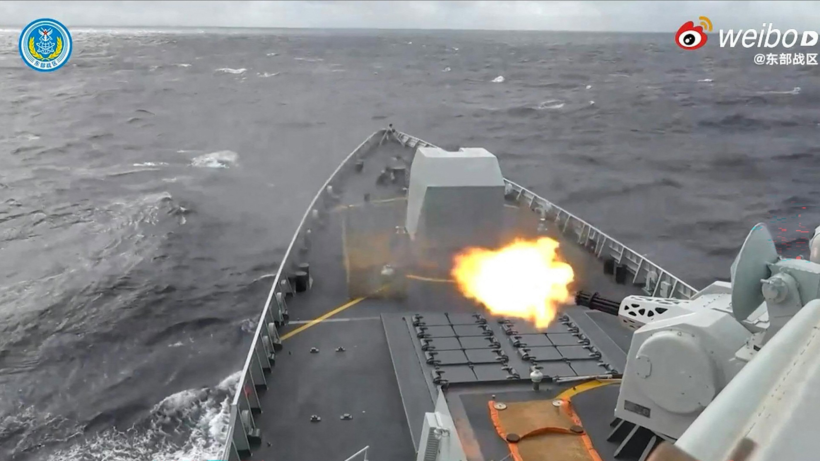 The PLA launched live-fire drills around Taiwan last month with no warning, yet the response from the US and Japan was immediate, according to a Beijing-based defence think tank. Photo: Handout via AFP