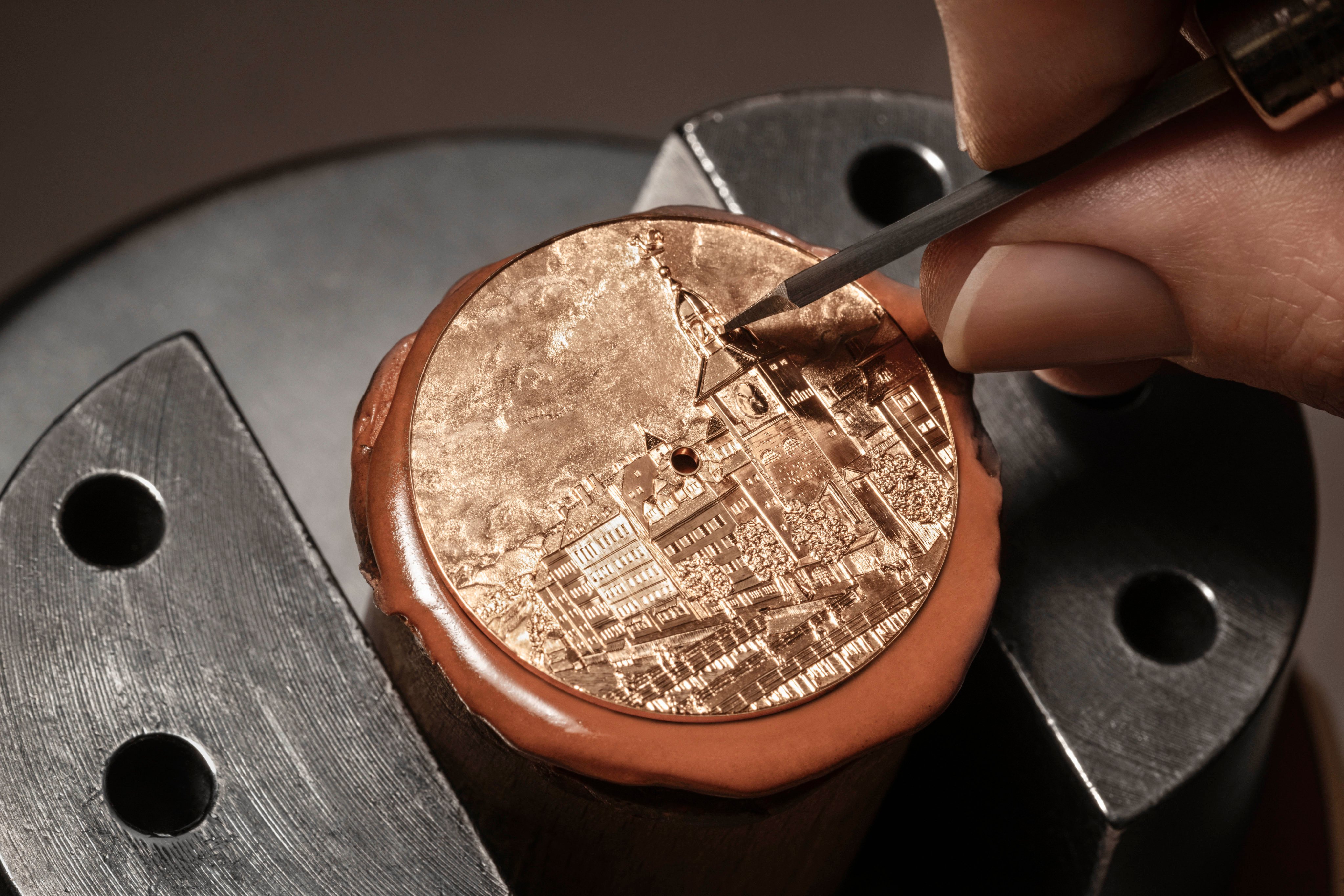 Luxury watch houses are reviving skilled   goldsmithing techniques, such as hand engraving for the creation of the Vacheron Constantin Les Cabinotiers Tour de l’Île. Photo: Handout