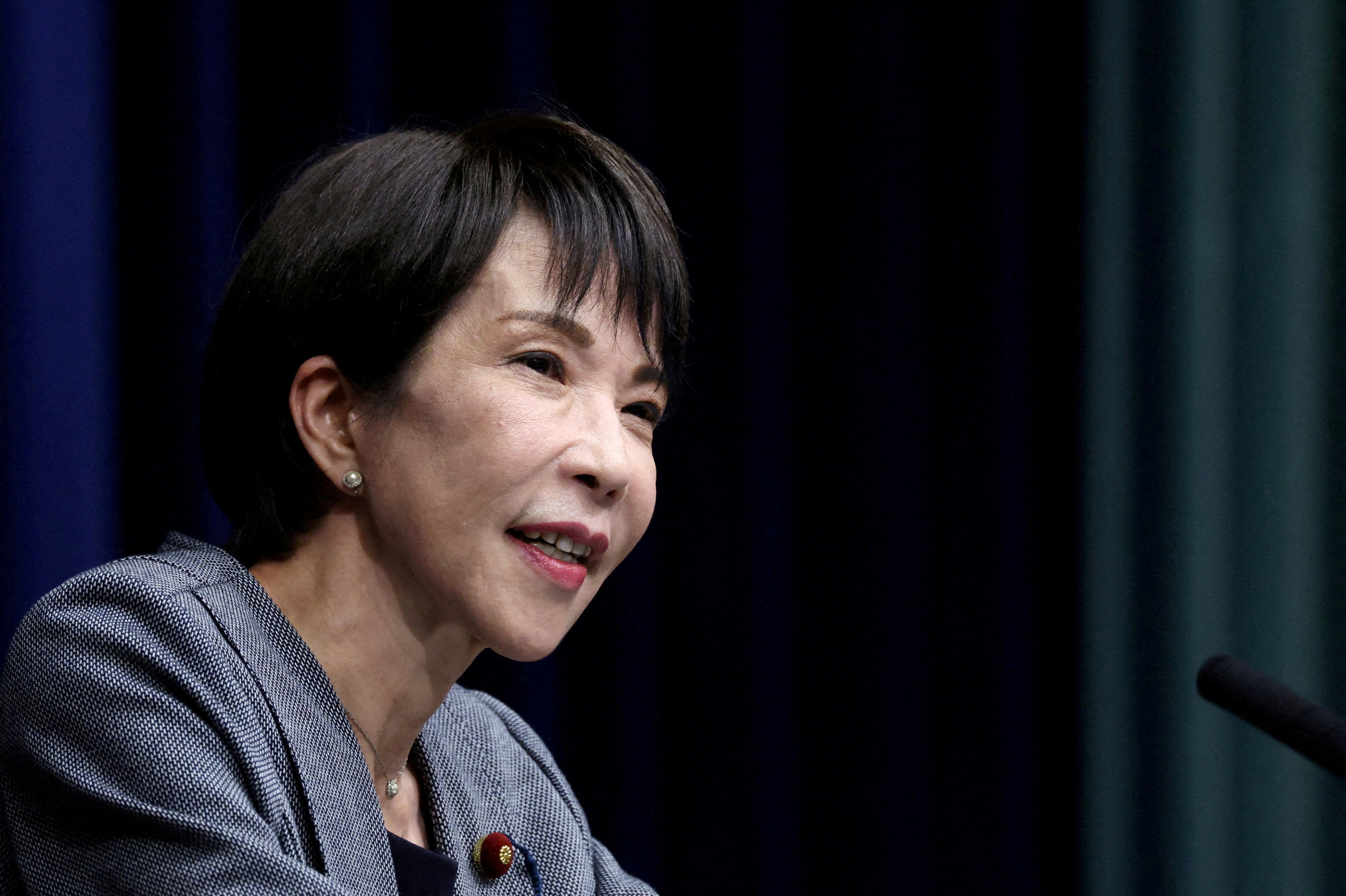 Sanae Takaichi, Japan’s prime minister, speaks during a press conference in Tokyo, Japan in December 2025. Photo: Reuters
