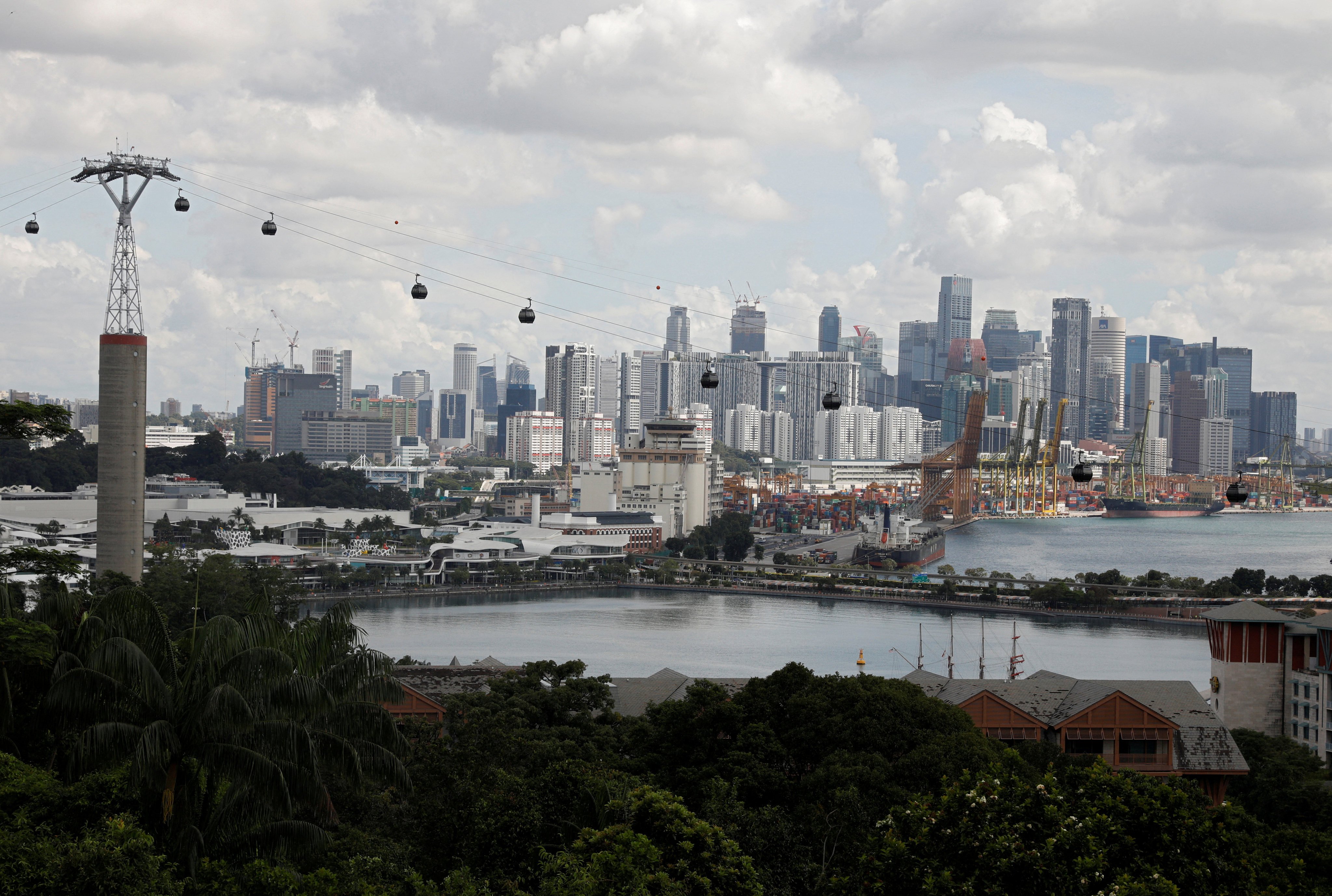 Singapore’s skyline. A man was jailed for sexually assaulting a woman after dinner in the city state. Photo: Reuters