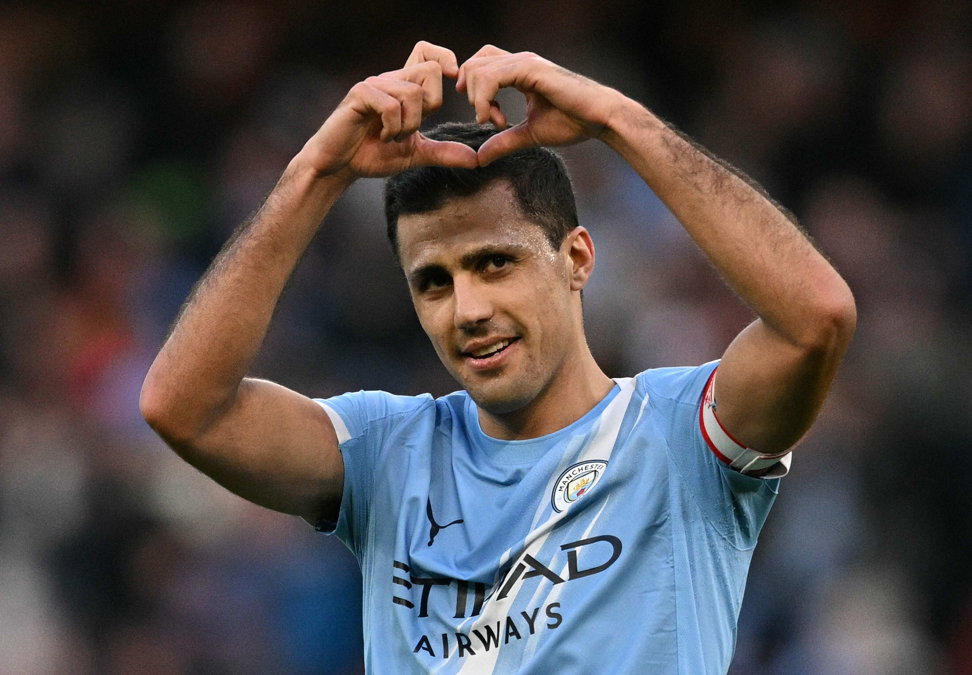 Manchester City’s Spanish midfielder Rodri was among the well wishers when Manu Torres accepted the Eastern head coach post. Photo: AFP