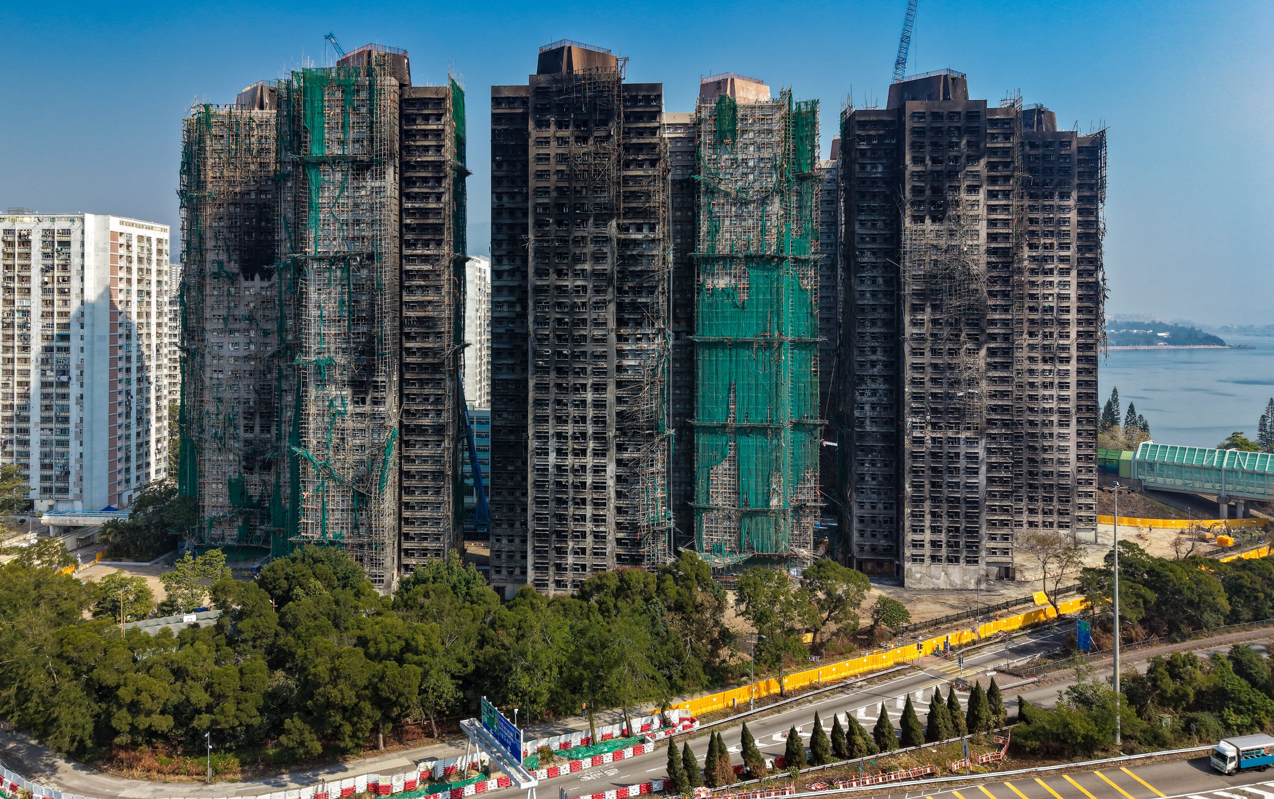 The deadly fire at Tai Po’s Wang Fuk Court last November exposed lapses in Hong Kong’s system of awarding building and maintenance contracts, among other areas. Photo: Sam Tsang