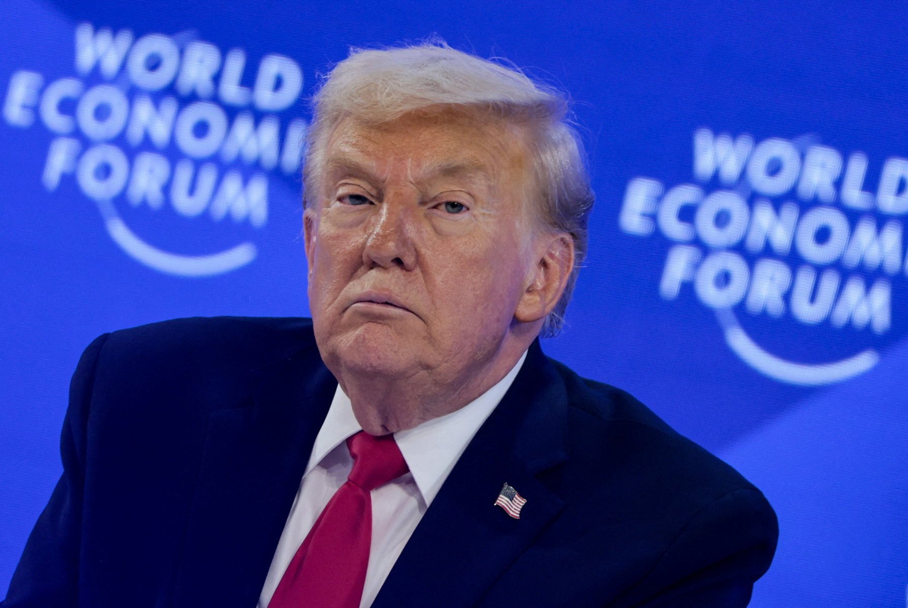 US President Donald Trump attends the 56th annual World Economic Forum in Davos, Switzerland, on Wednesday. Photo: Reuters