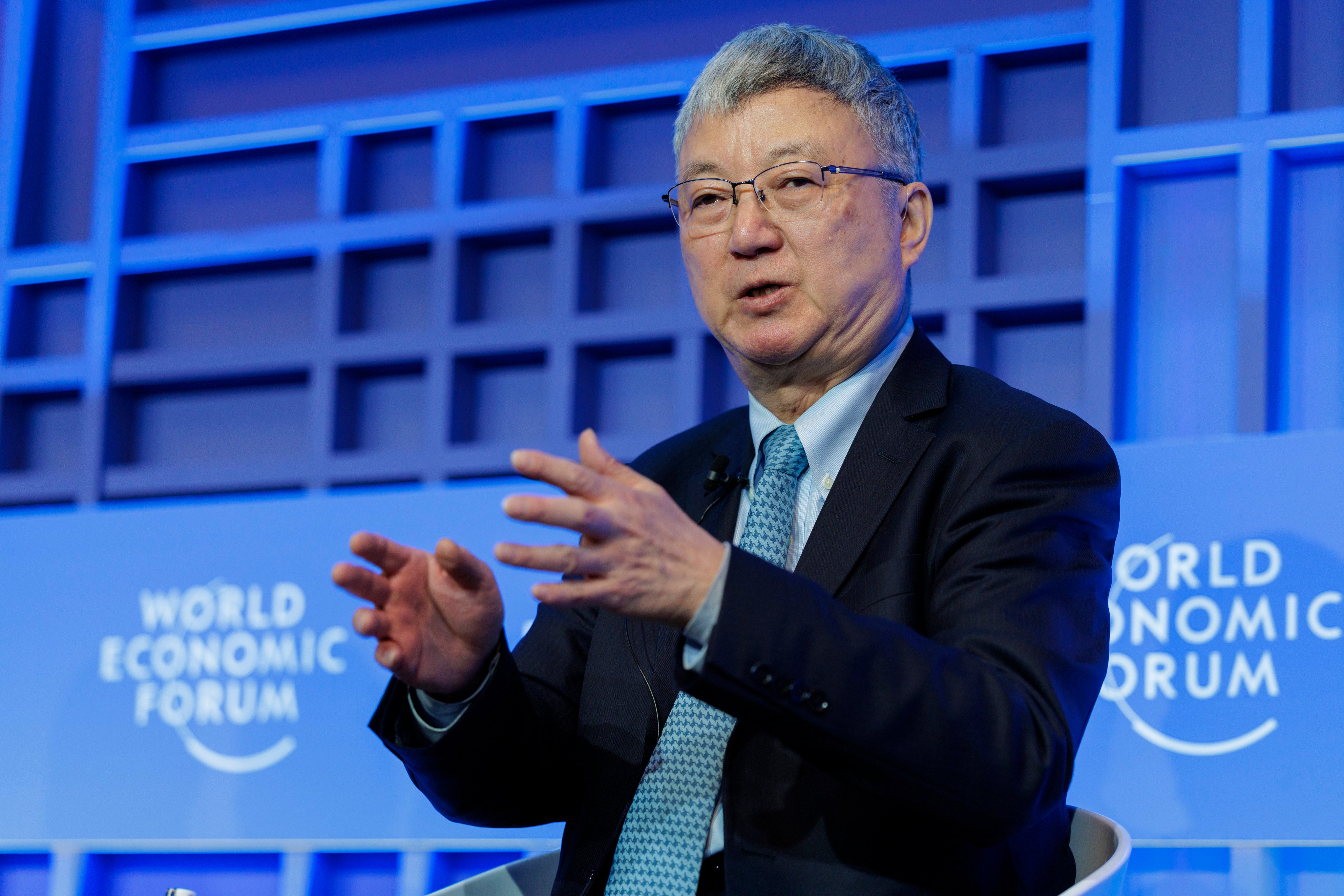 Zhu Min, a former deputy governor of the People’s Bank of China, spoke during a panel discussion at the World Economic Forum in Davos, Switzerland, on Wednesday. Photo: SCMPOST