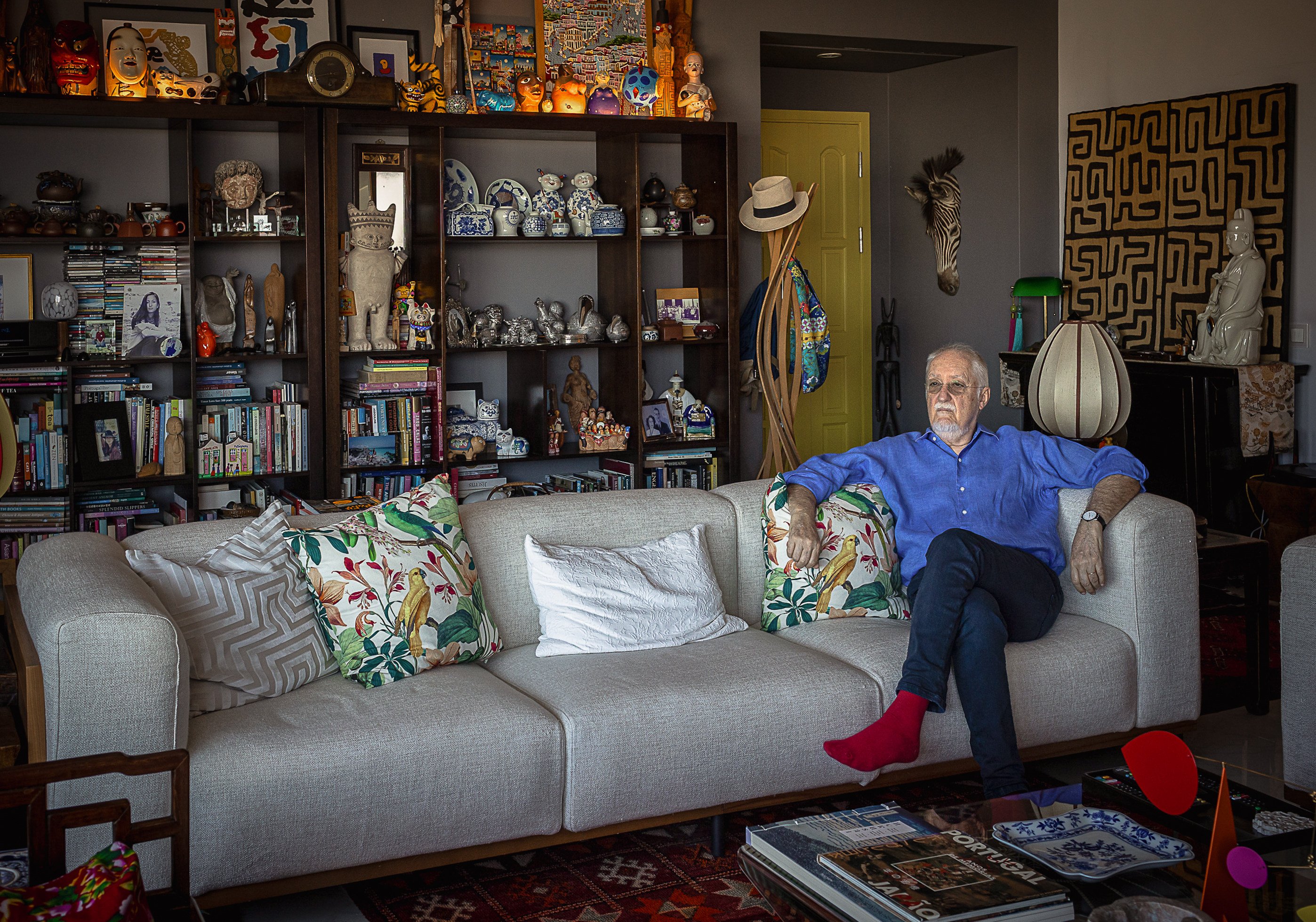 Journalist Gonçalo César de Sá at his home in Macau. Photo: Eduardo Leal