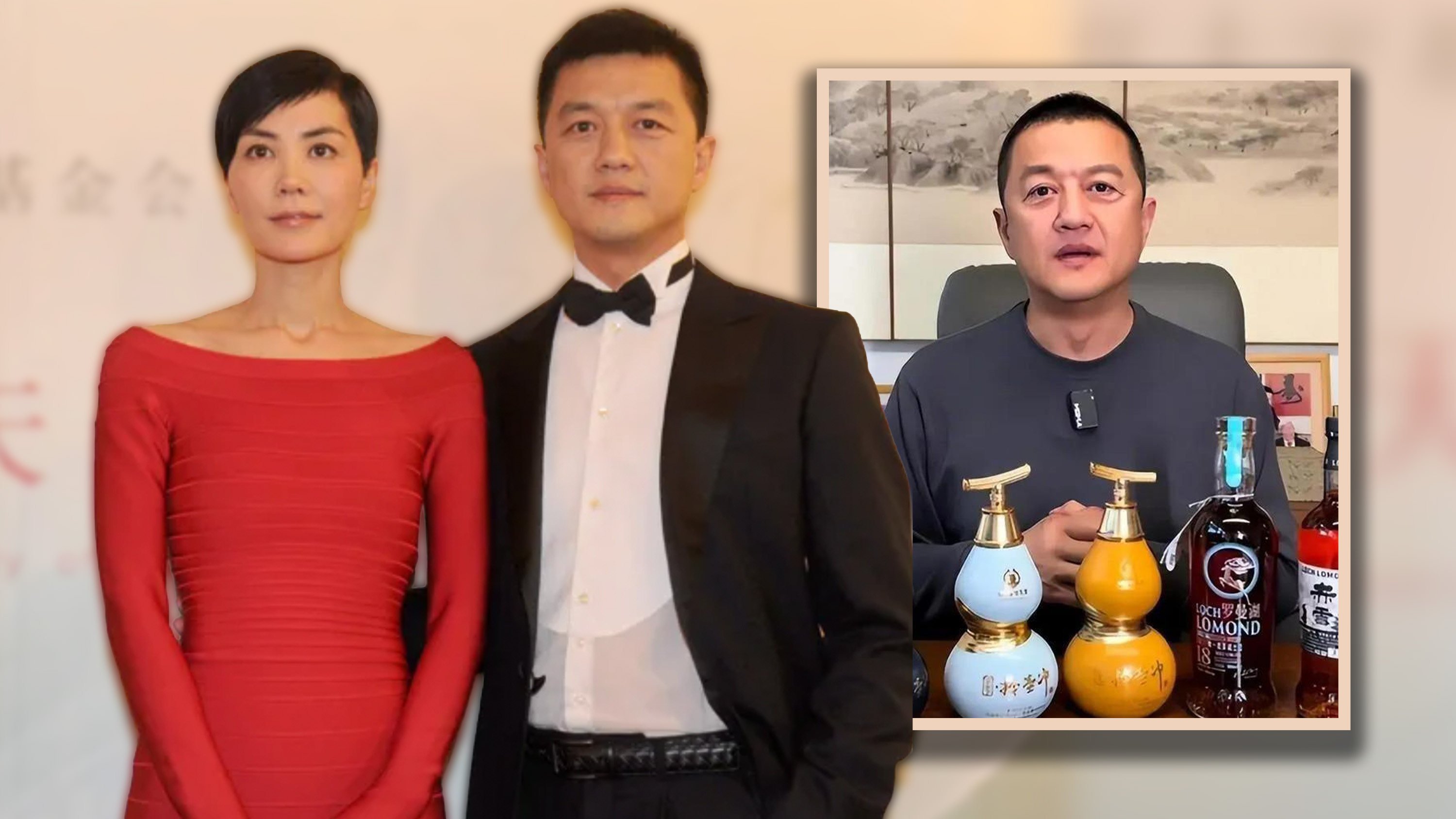 Li Yapeng, the ex-husband of Cantopop queen Faye Wong, has been burdened with a US$6 million debt, prompting him to lead a frugal lifestyle. Photo: SCMP composite/Xinhua/Douyin