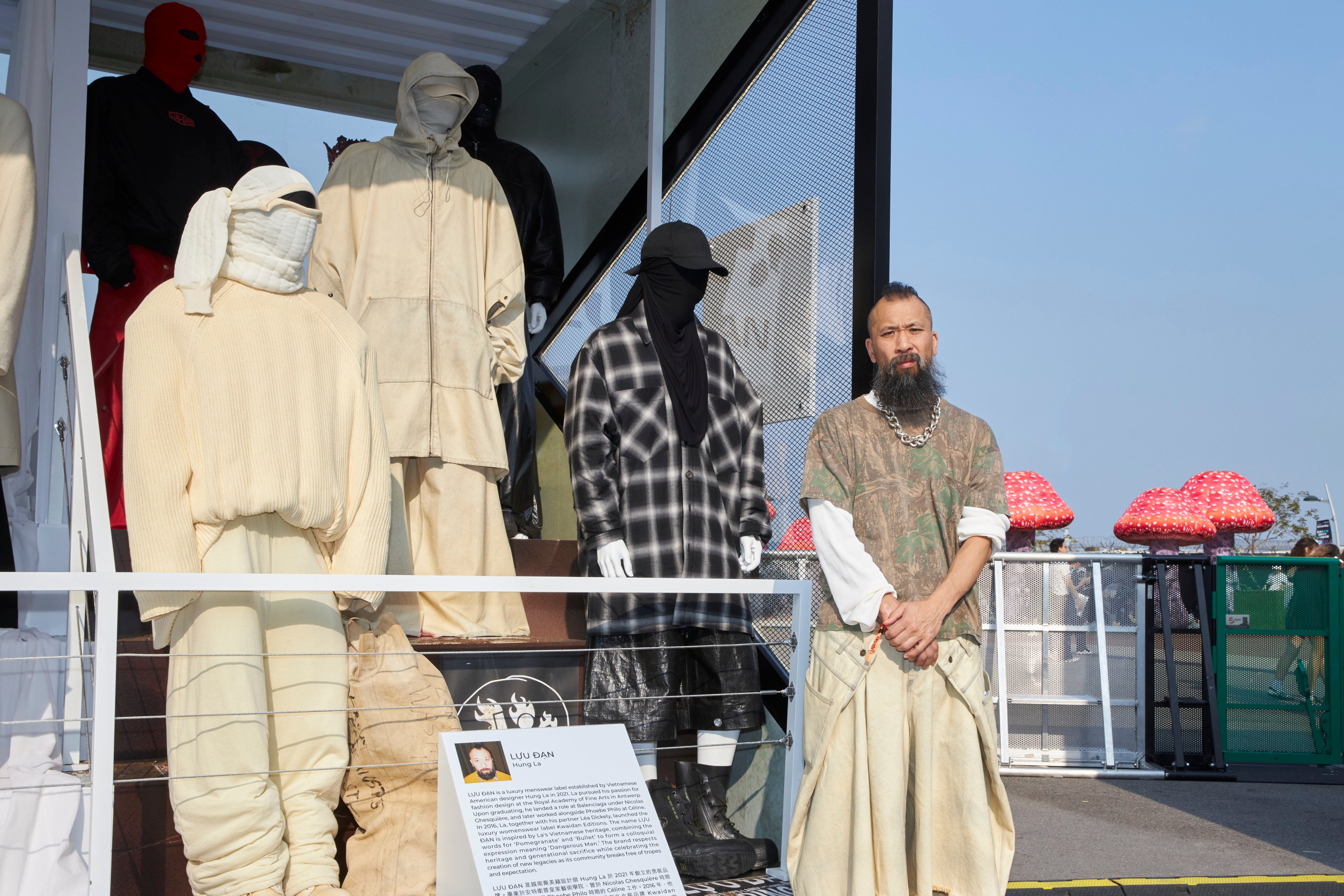 Hung La of Lu’u Dan at Fashion Asia’s “10 Asian Designers to Watch” exhibition in Hong Kong, in December 2025. Photo: Handout
