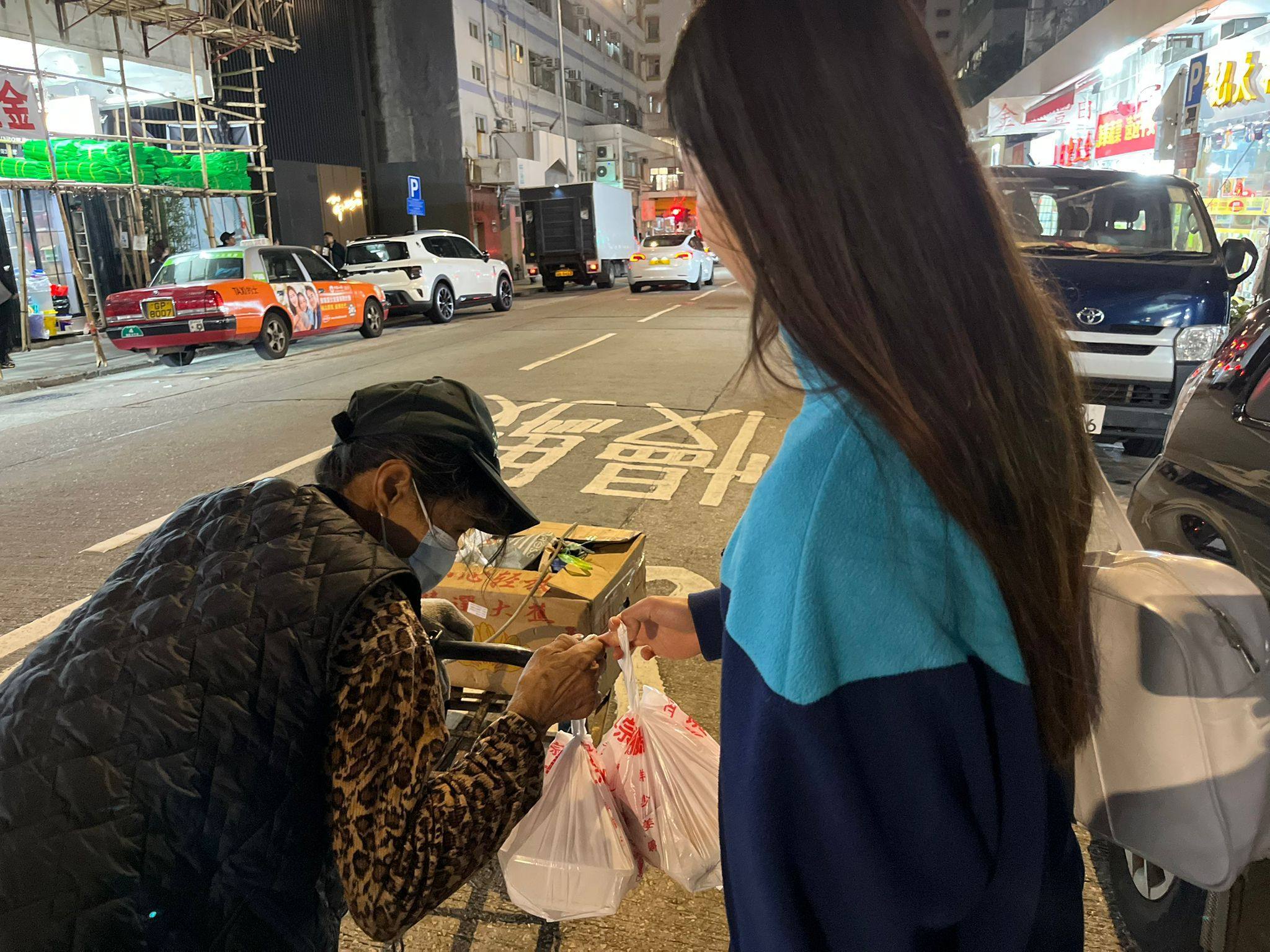 For the past year, Belle* has been giving free meals to elderly people in need across different districts in Hong Kong. Photo: Handout