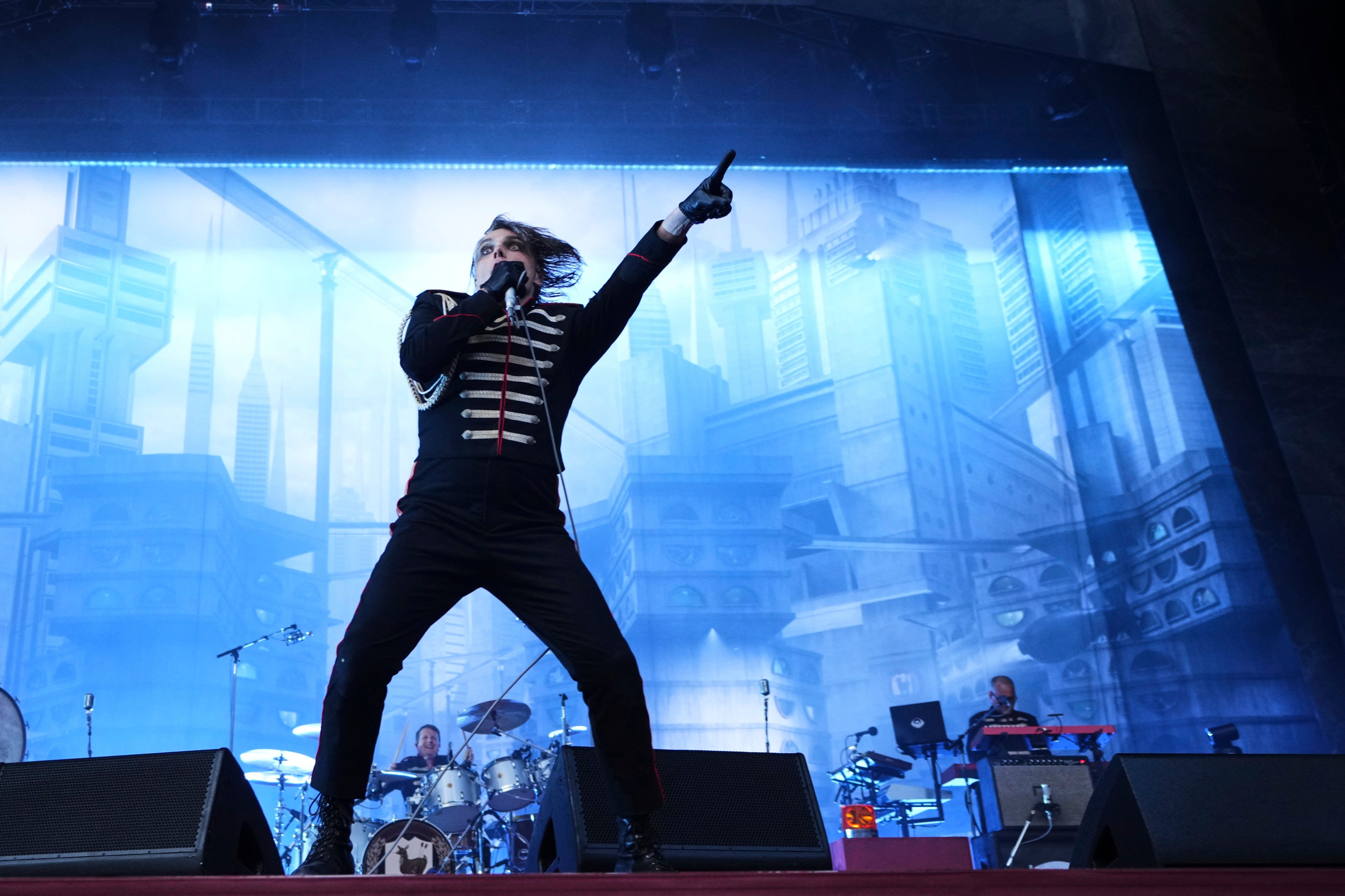 Gerard Way of My Chemical Romance performs during the opening night of the band’s “Long Live the Black Parade” tour on July 11 in Seattle. Photo: AP