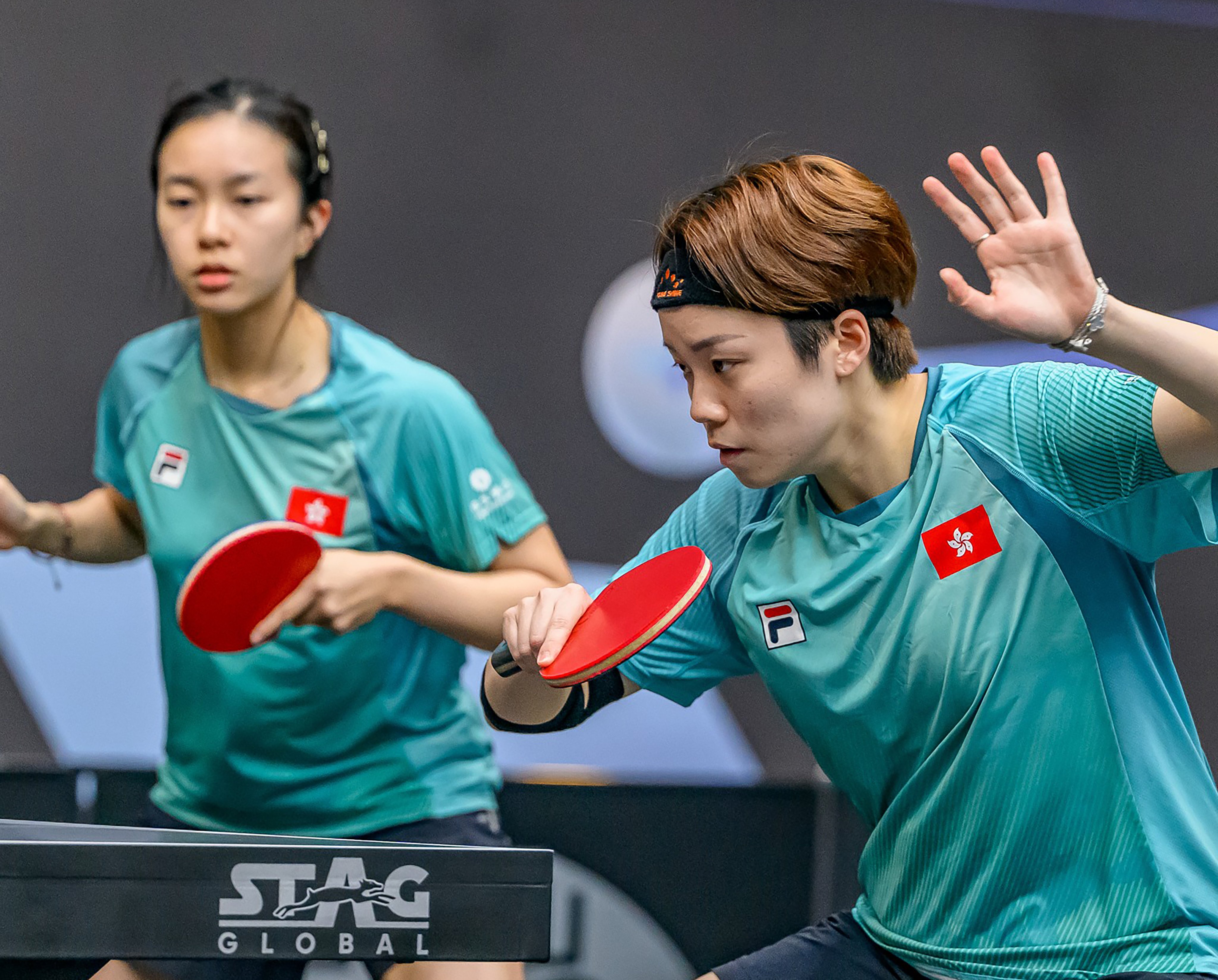 Hong Kong’s Doo Hoi-kem (right) and Ng Wing-lam beat China’s top-seeded pair on Friday in the WTT Contender Muscat tournament in Oman. Photo: WTT