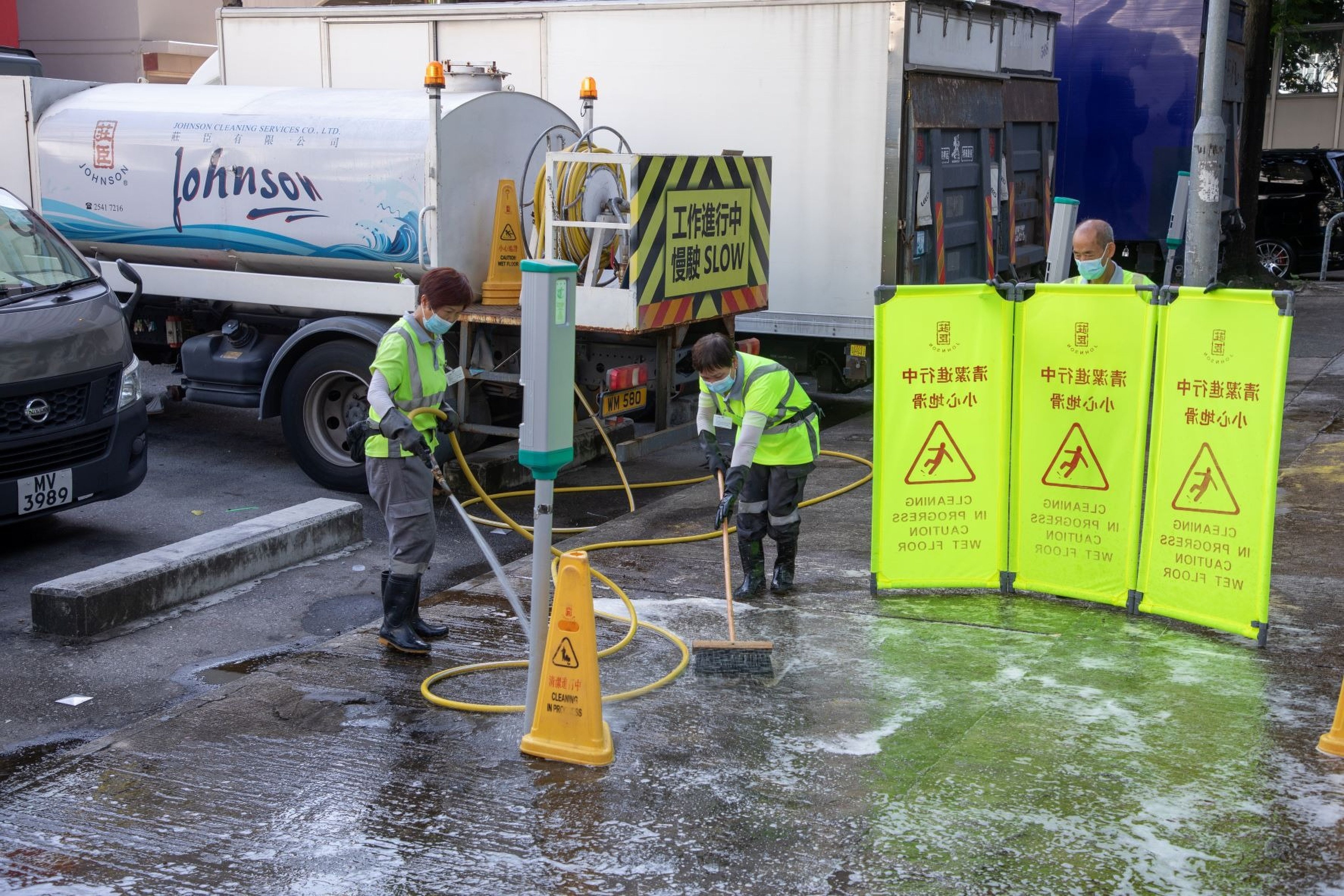 A senior manager and two other staff of cleaning firm Hong Kong Johnson Holdings have been arrested by the city’s anti-corruption agency for alleged bribery. Photo: Handout