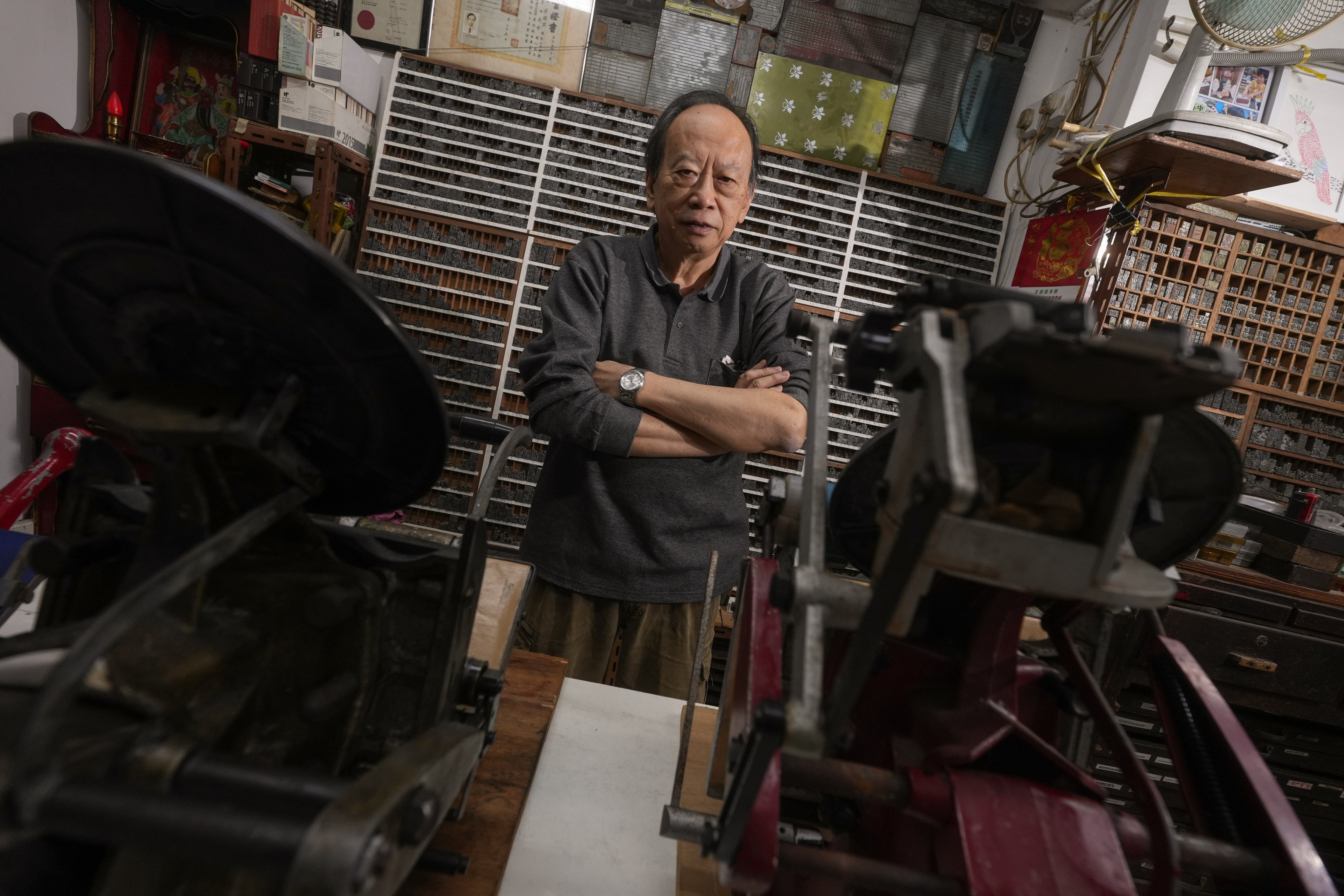Leung Kwok-hung, owner of Sing Hung Printer Factory. Photo: Sun Yeung