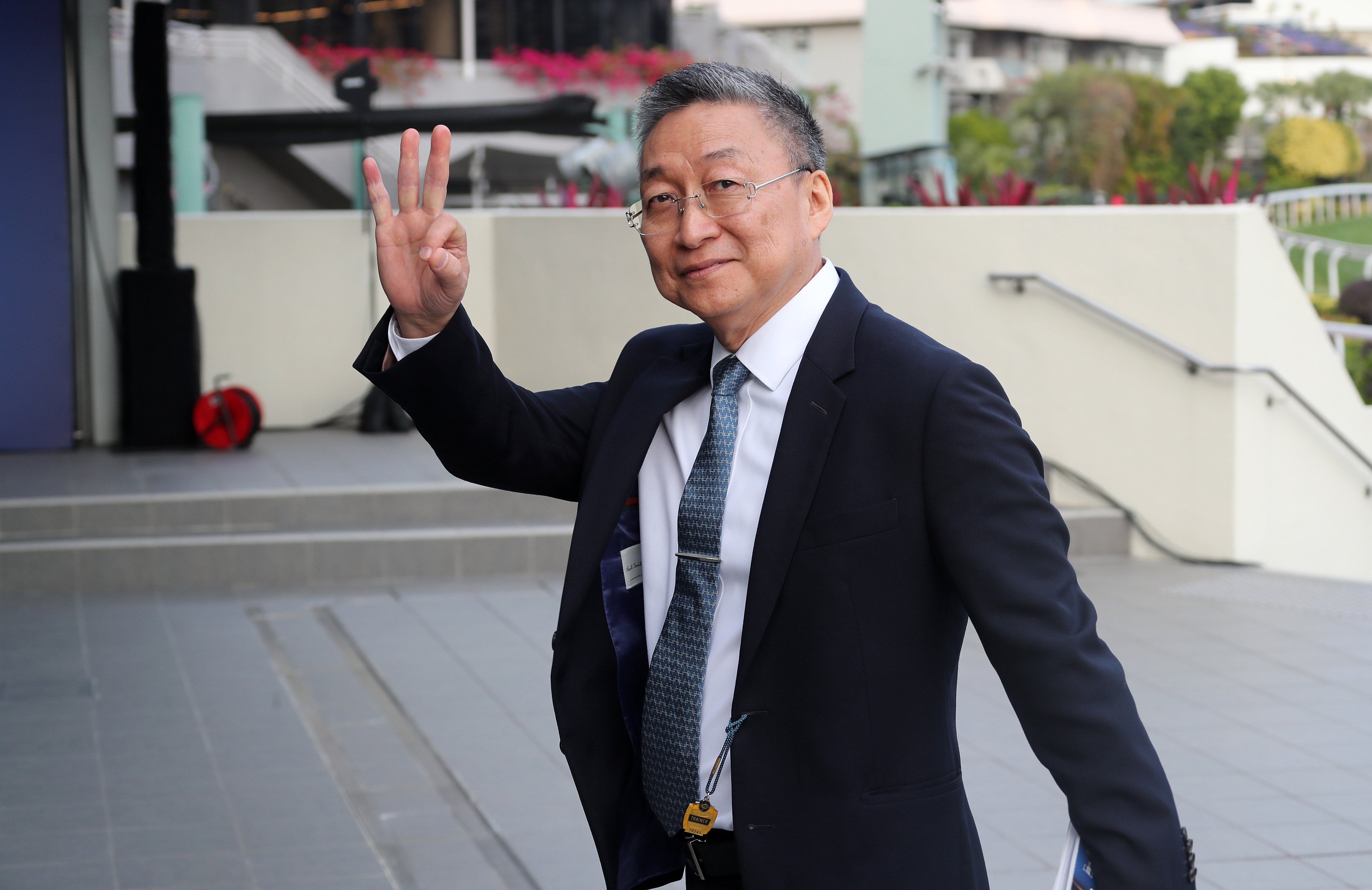 Francis Lui celebrates another treble at Sha Tin. Photos: Kenneth Chan