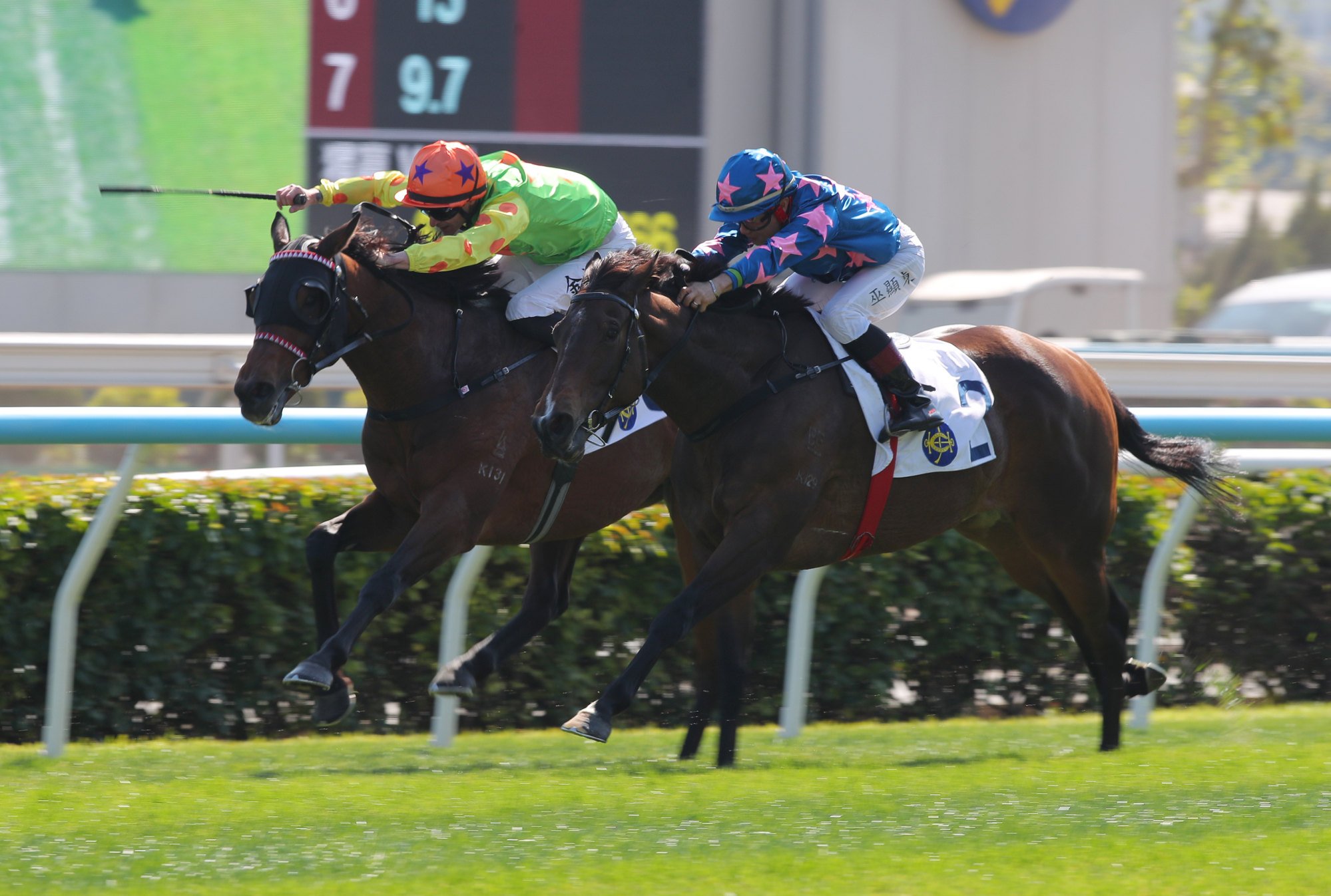 Winning Wing gets up on the outside to narrowly beat Prestige Good.