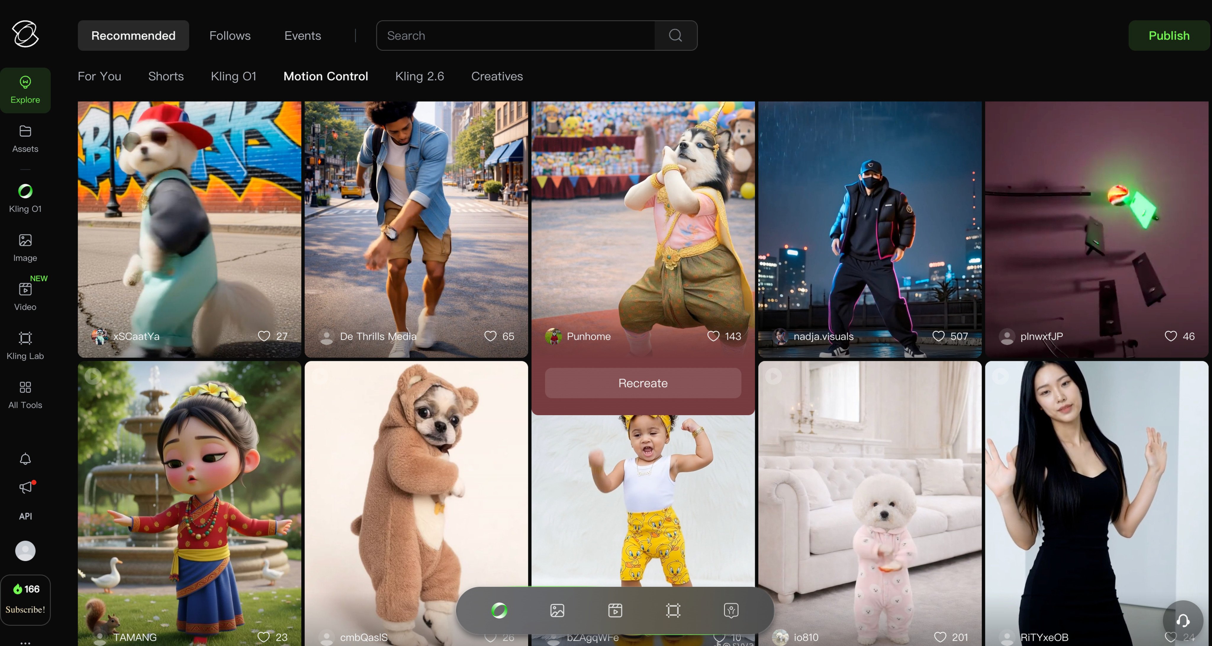Kling’s motion control feature, which easily lets puppies or any characters dance, fuelled viral trends. Photo: Handout