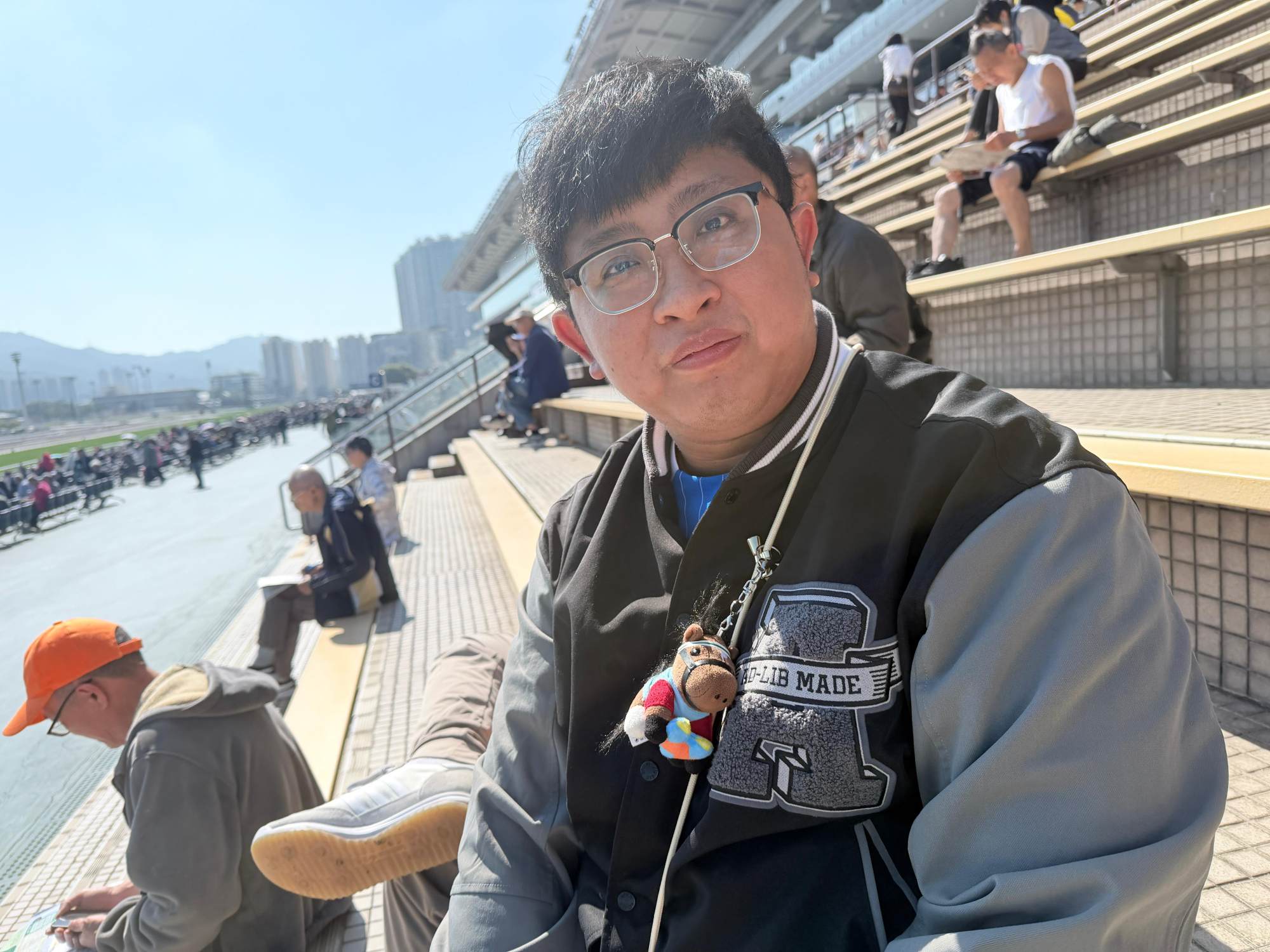 Jerald Fan arrived four hours early and placed some bets just for emotional support. Photo: Stephy Zhang Jerald Fan arrived four hours early and placed some bets just for emotional support. Photo: Stephy Zhang