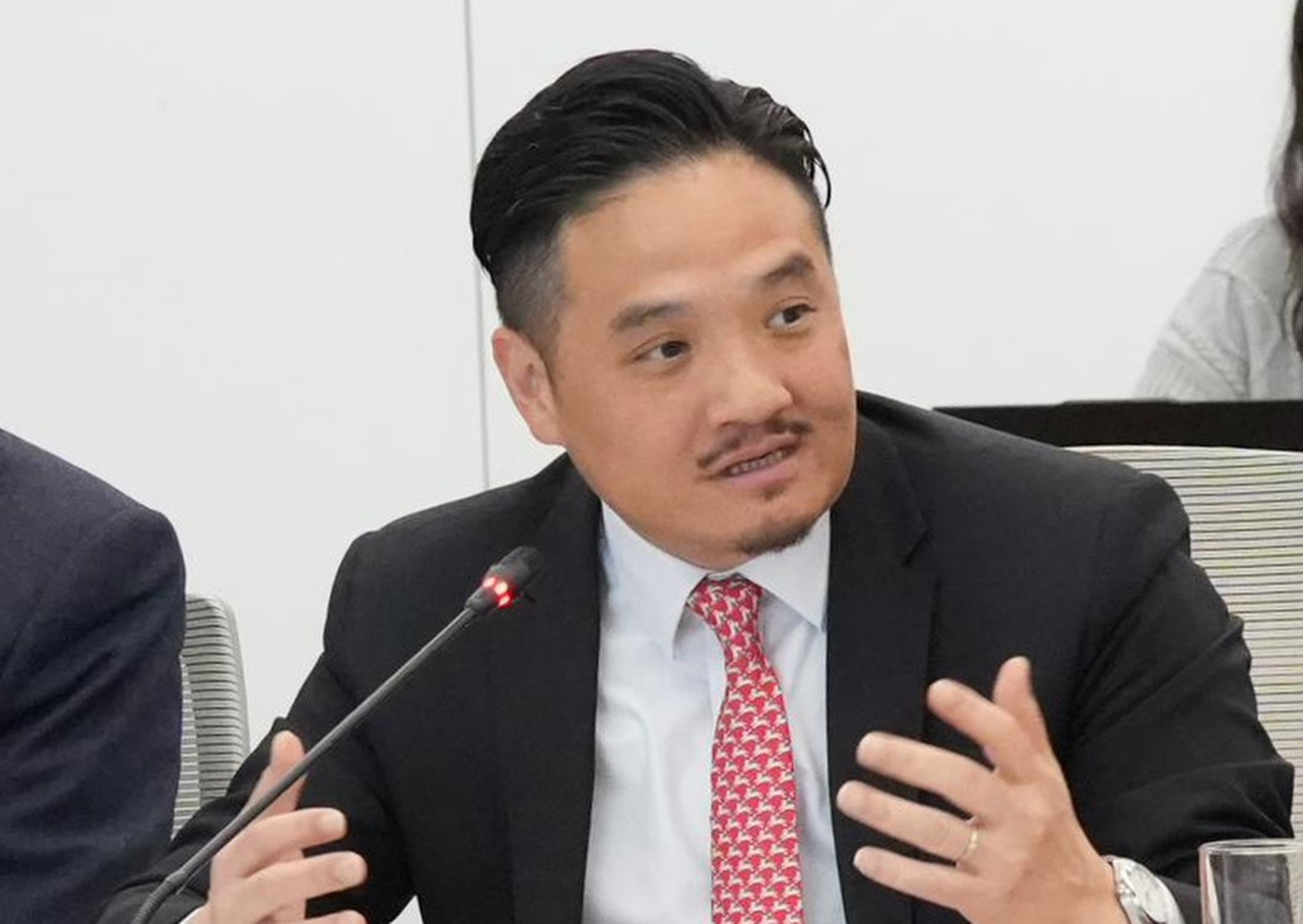 Stephen Wong, head of the CEPU, speaks at the forum. Photo: Handout Stephen Wong, head of the CEPU, speaks at the forum. Photo: Handout