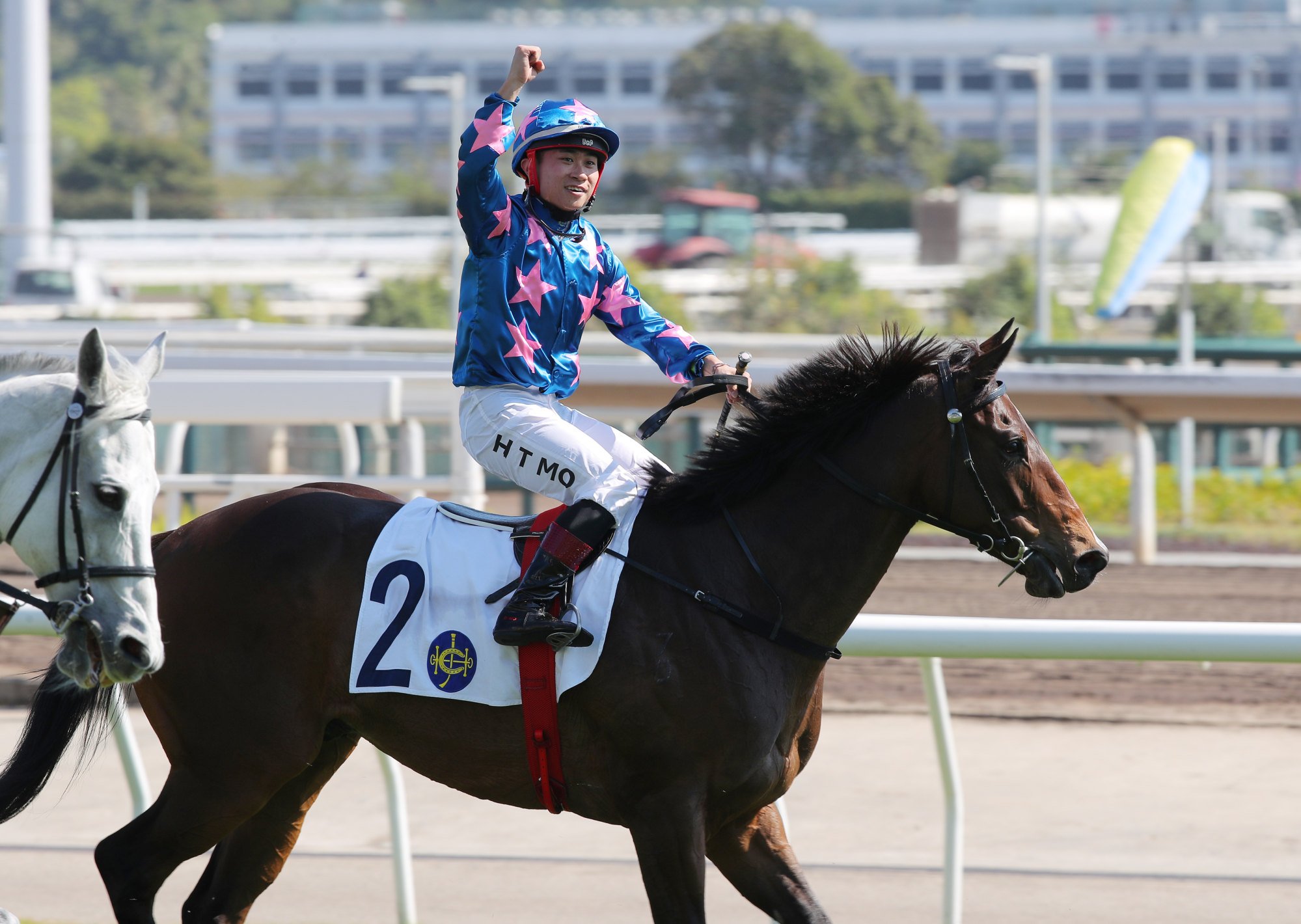 Dylan Mo salutes after booting home Winning Wing.