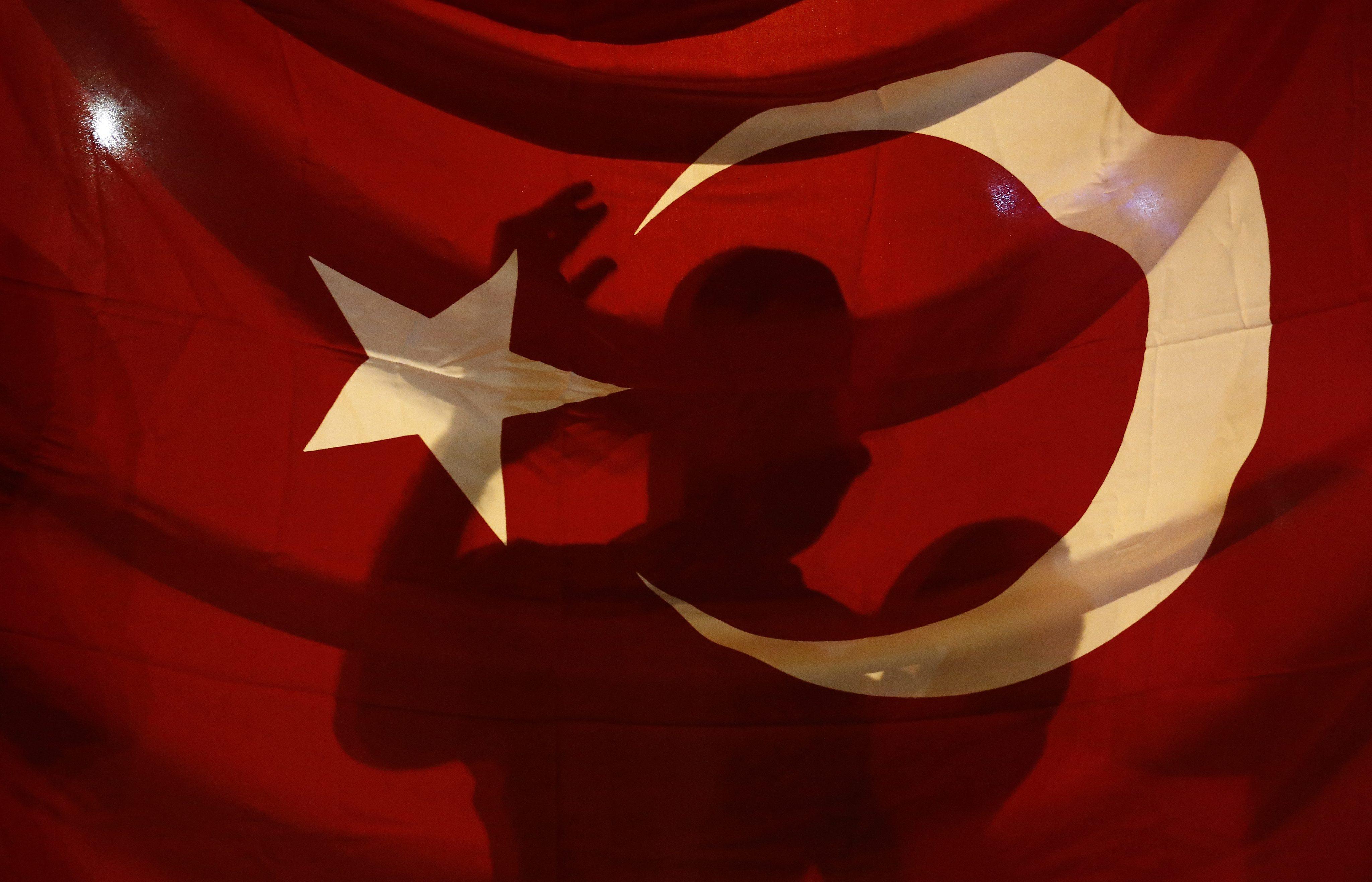 Turkey’s flag. On Sunday, the decapitated body of a woman was found in a rubbish bin in Istanbul. File photo: EPA