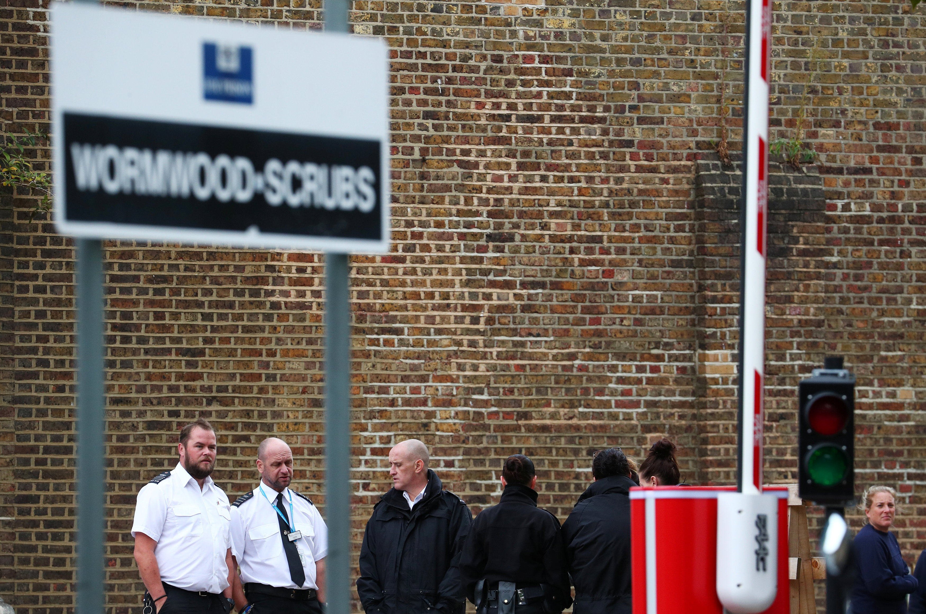 Wormwood Scrubs prison in London, Britain. On Sunday, 686 people were arrested after they breached the prison grounds while protesting in support of a Palestine Action prisoner on hunger strike. Photo: Reuters
