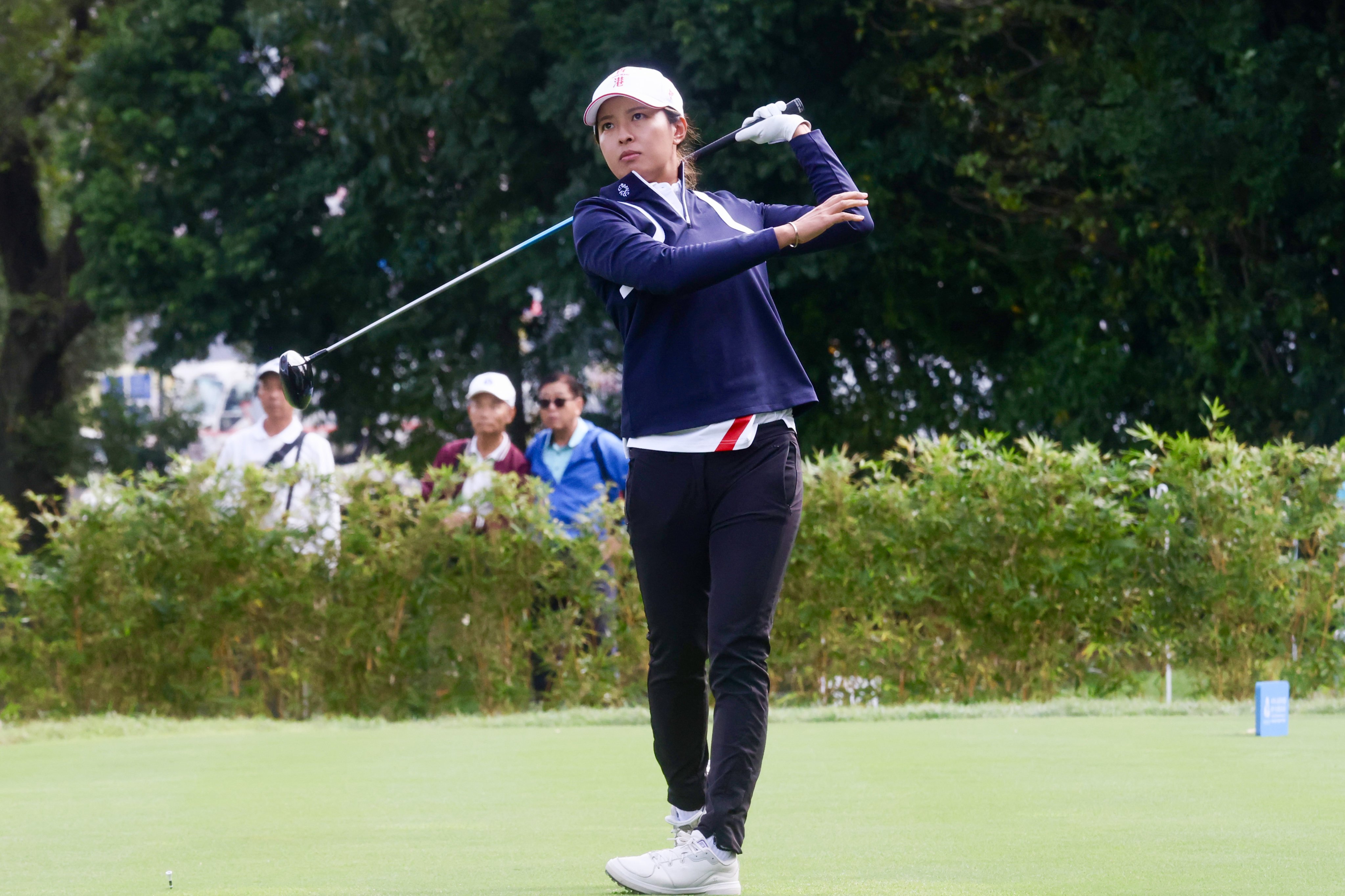Tiffany Chan watches her ball fly through the air during last year’s National Games tournament in Hong Kong. Photo: Jonathan Wong