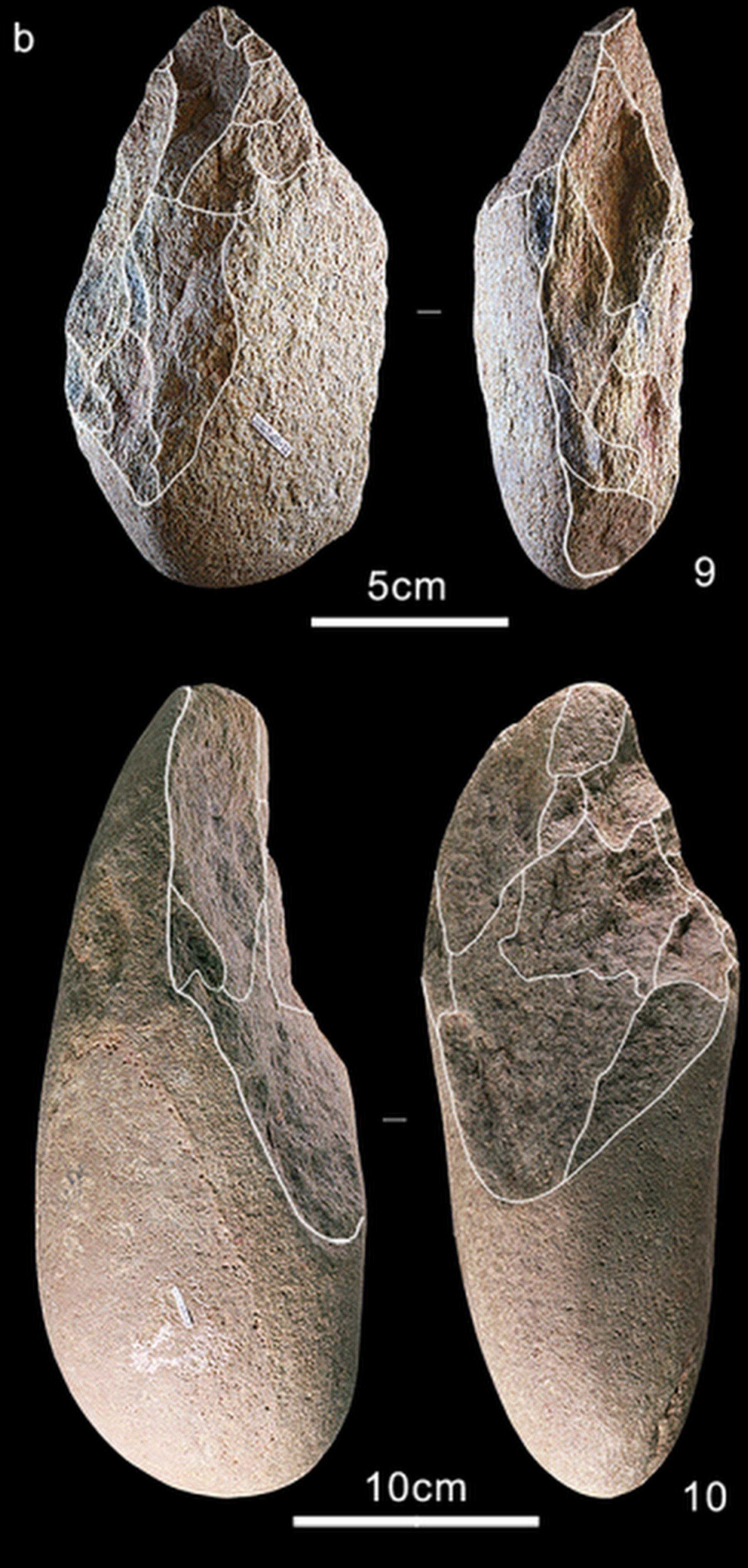 Most of the tools found were made by retouching working edges to turn flakes into tools. Photo: Handout