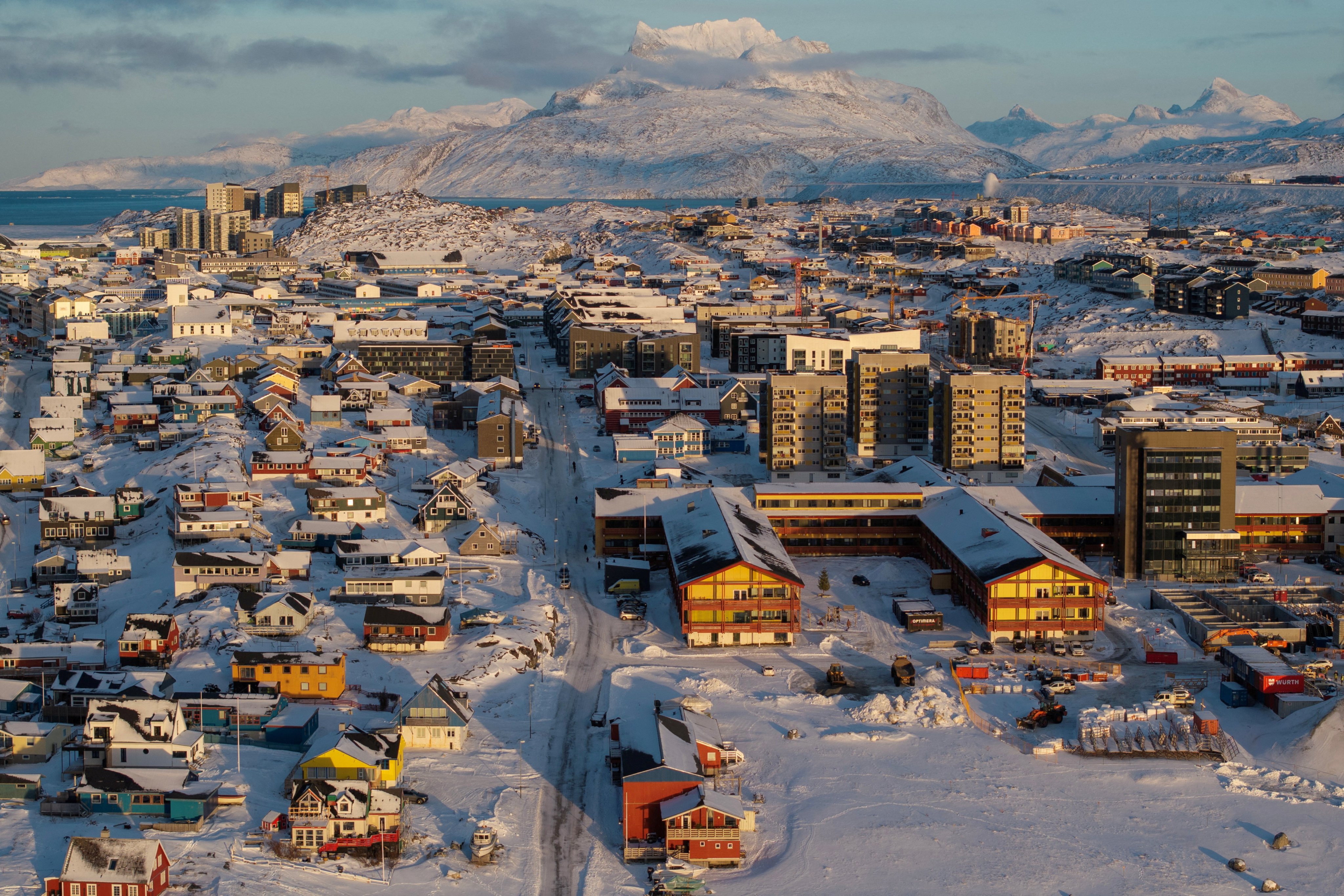 A drone view of Nuuk, Greenland. Photo: Reuters