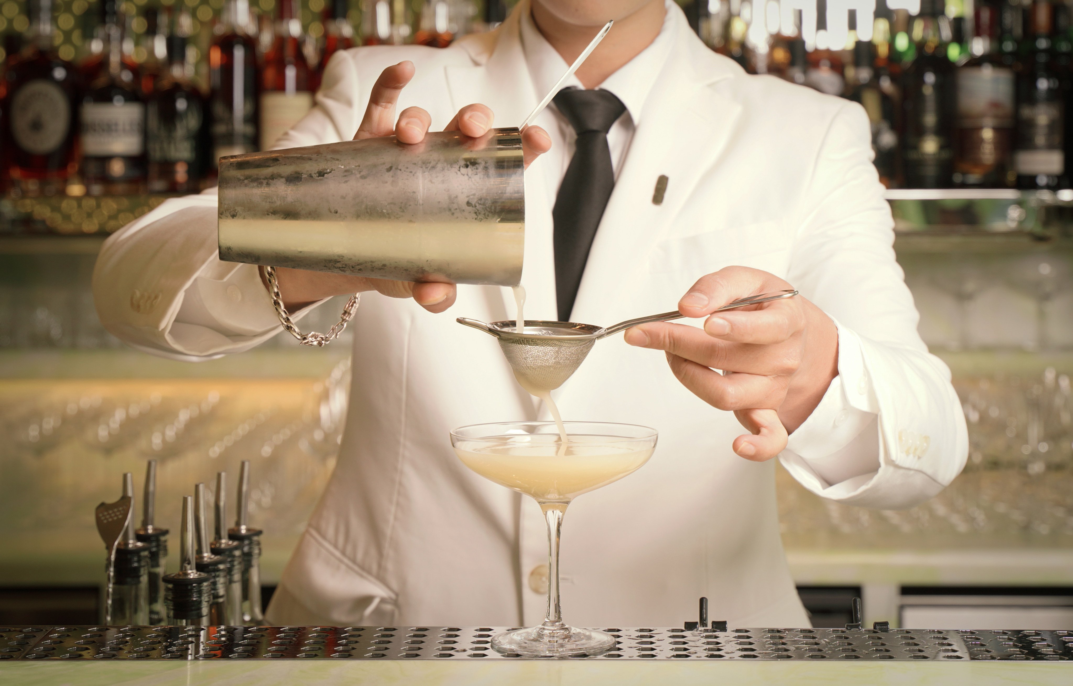 Peridot’s Durian’s Consent cocktail in the making. Photo: Alexander Mak