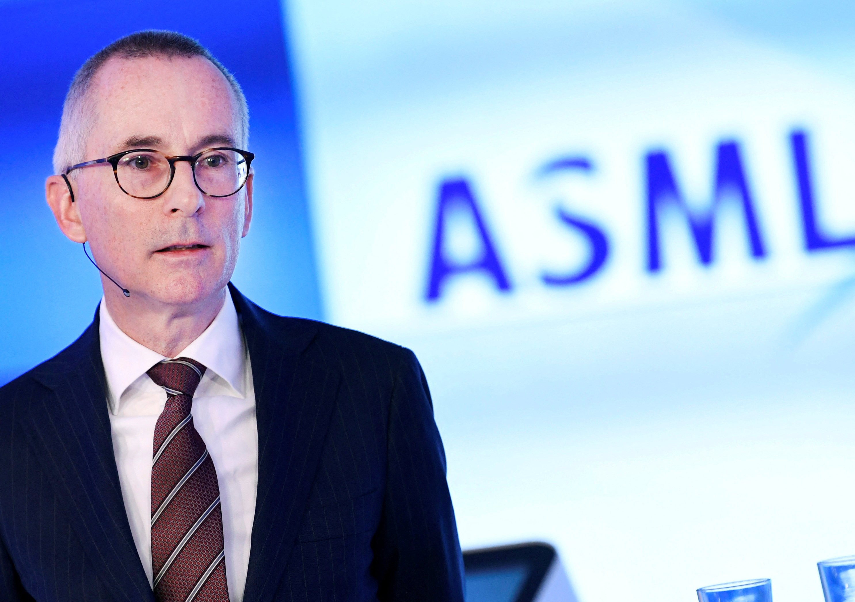 ASML CFO Roger Dassen attends a news conference after the company’s fourth-quarter earnings report in 2020. Photo: Reuters