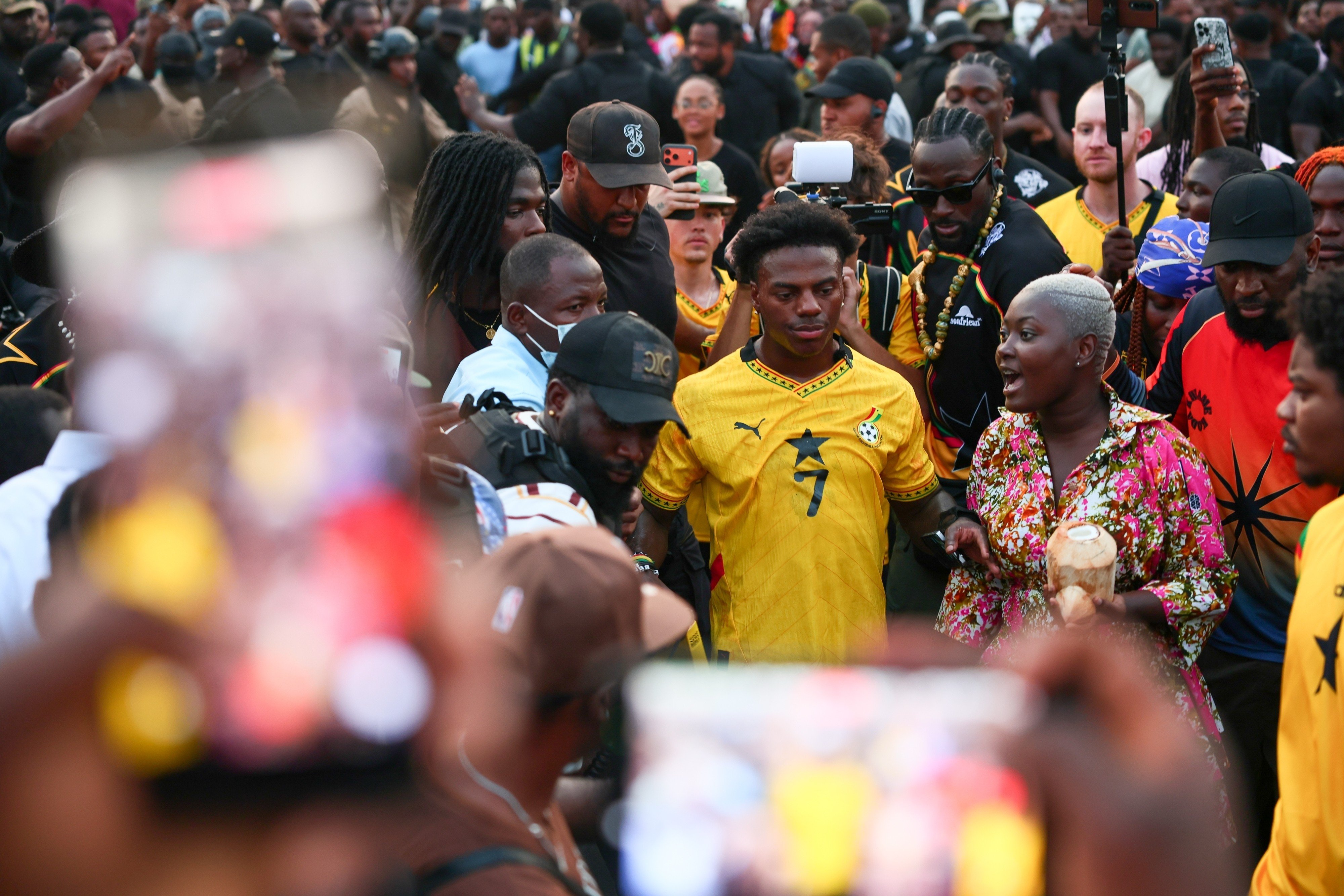 American YouTube, Instagram and Twitch megastar IShowSpeed meets fans in Accra, Ghana, during his Africa tour. The influencer has shown a modernising continent, and has taken in the odd football match along the way. Photo: AP