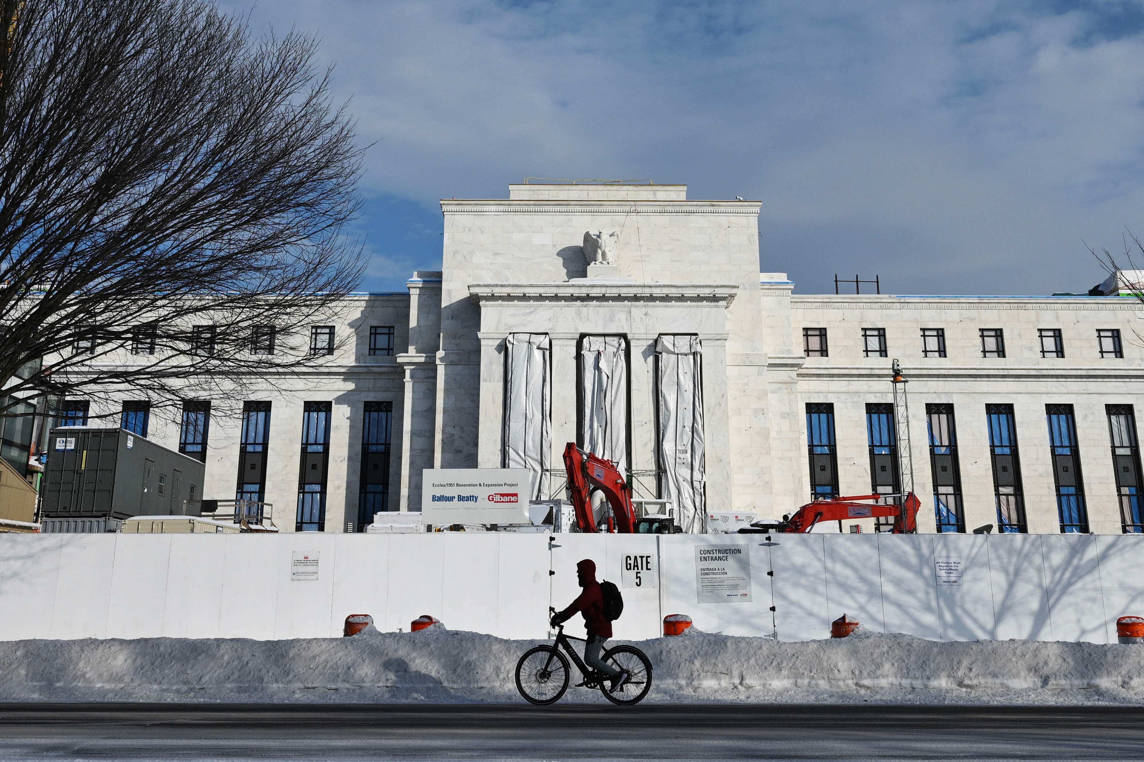 A view of the US Federal Reserve building in Washington on Monday. Photo: AFP