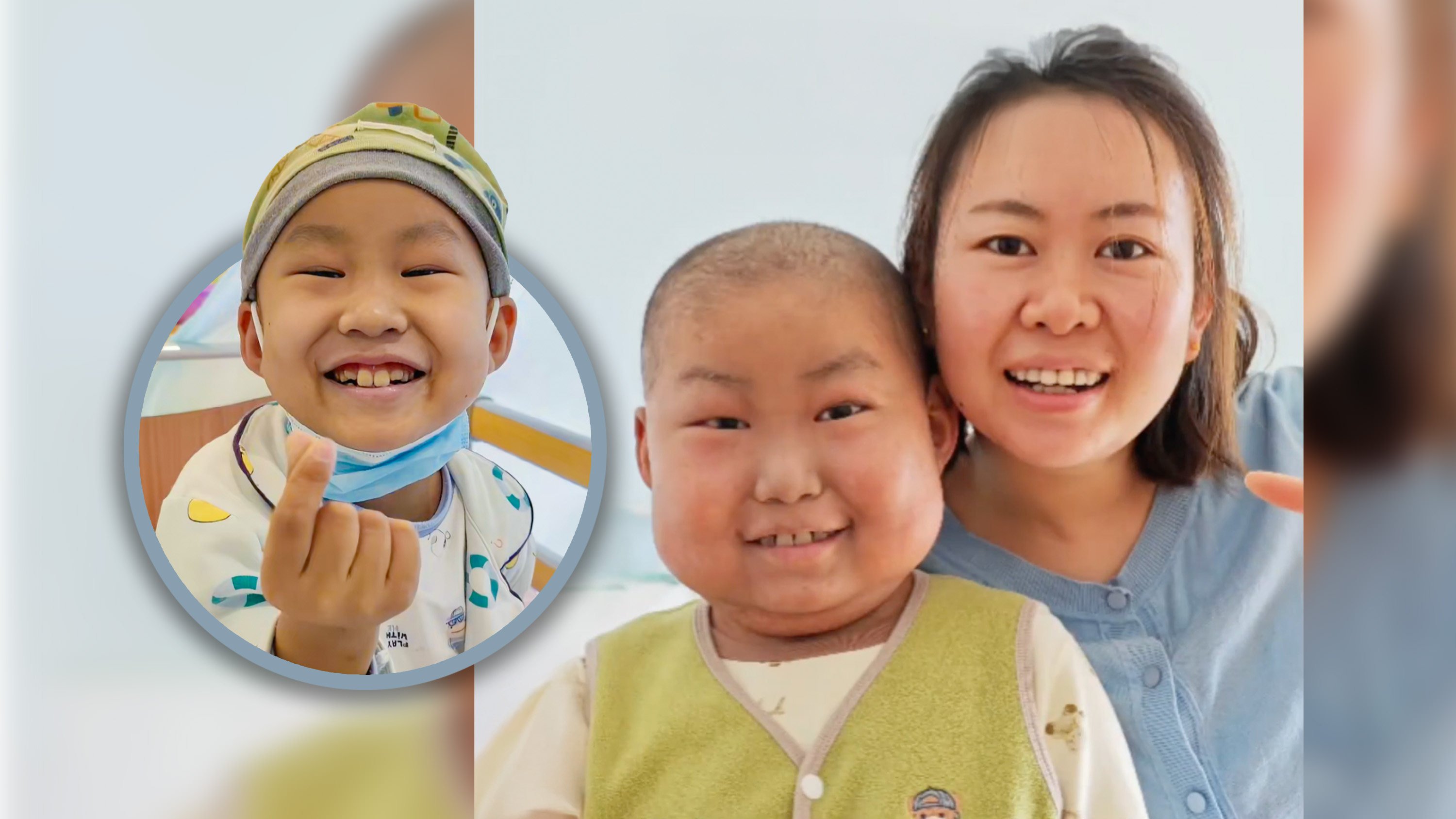 A 10-year-old boy in China who fought a brave fight against leukaemia died this month. He arranged for his burial on a mountain to watch over his family. Photo: SCMP composite/Douyin