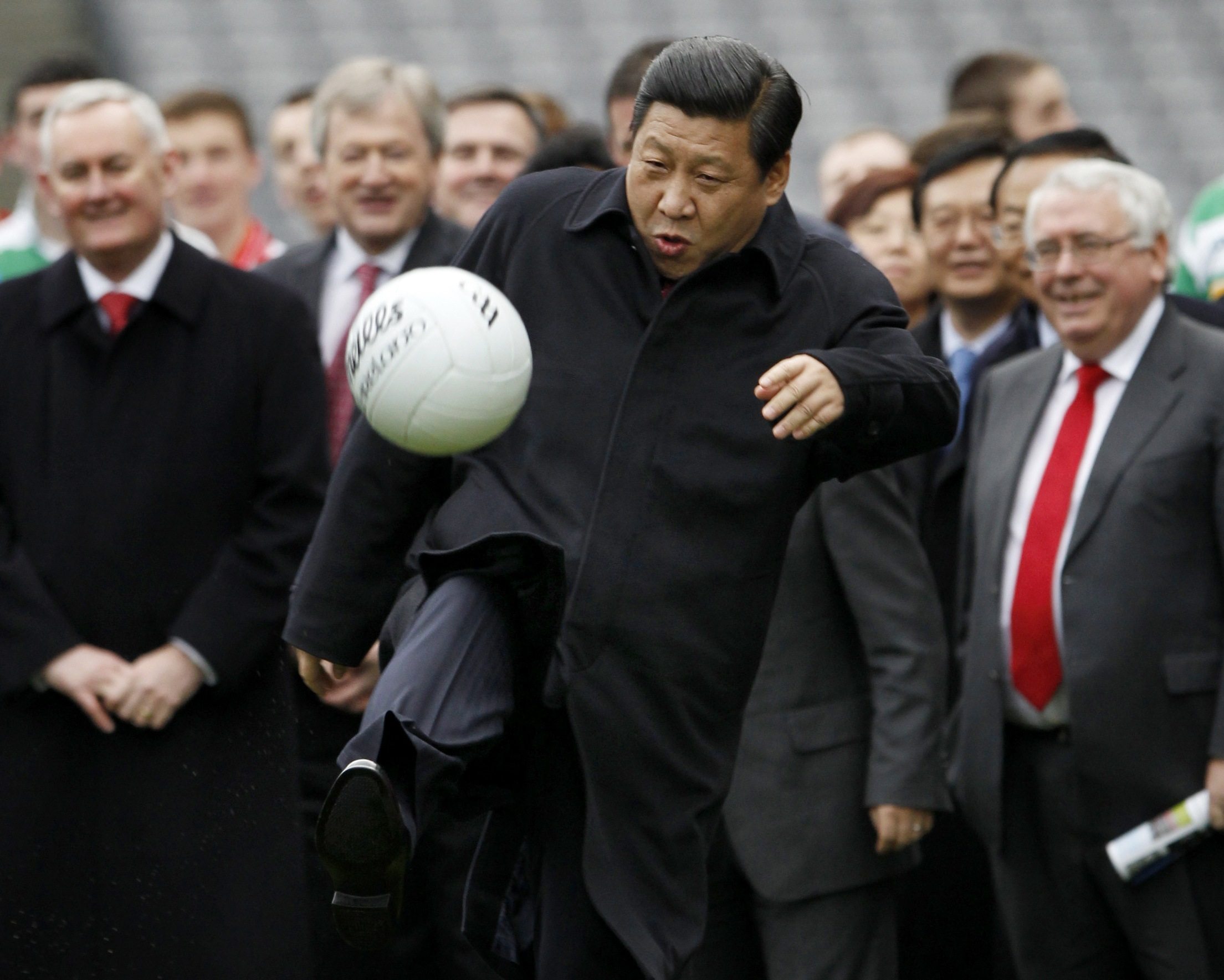 Chinese President Xi Jinping’s enthusiasm for football was on display during a visit to Ireland’s Croke Park in 2012, when he was vice-president. Photo: Reuters