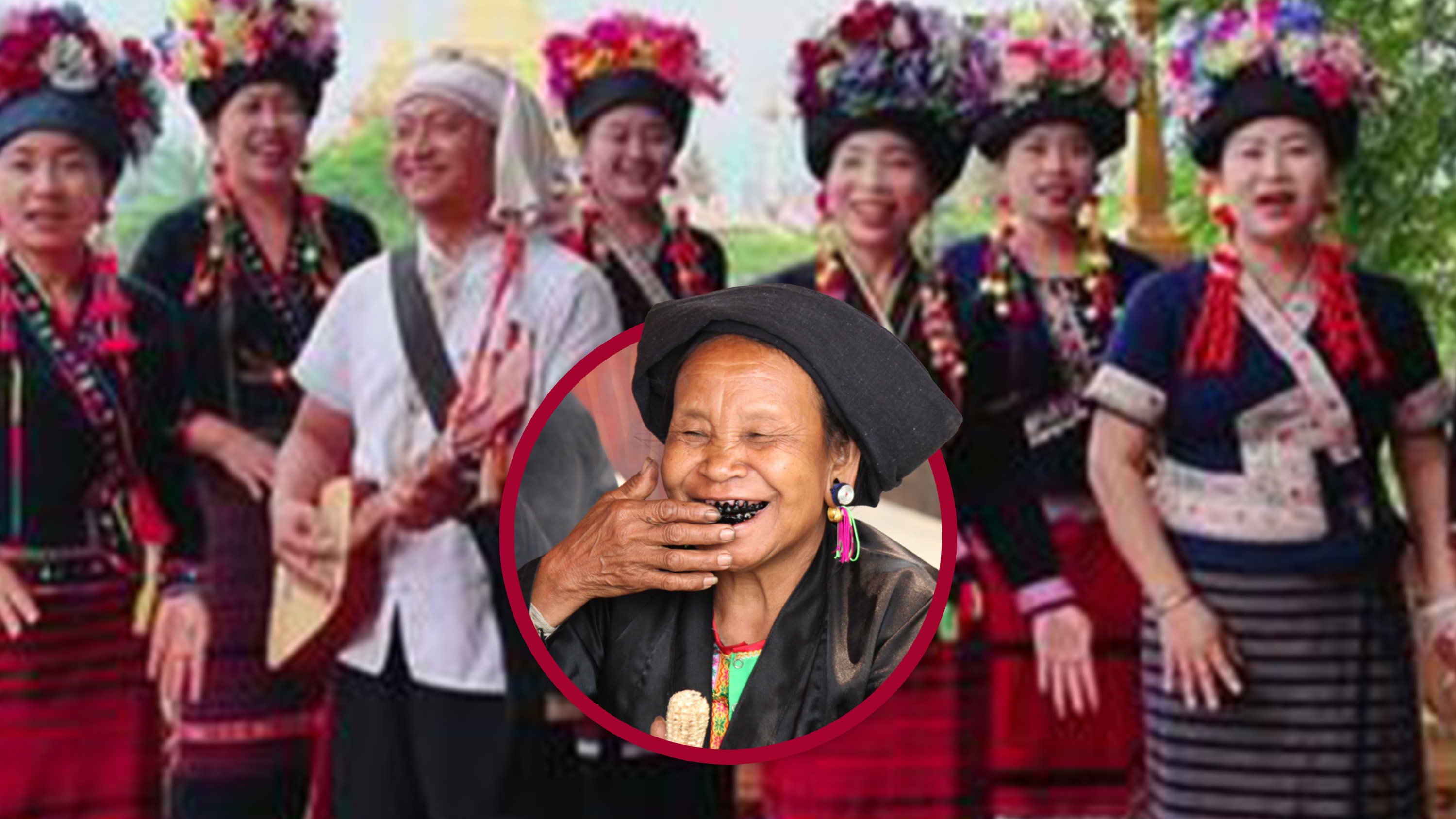 For China’s Bulang ethnic group the blackening of teenagers’ teeth is a rite of passage. Photo: SCMP composite/Douyin/mzzyk.com