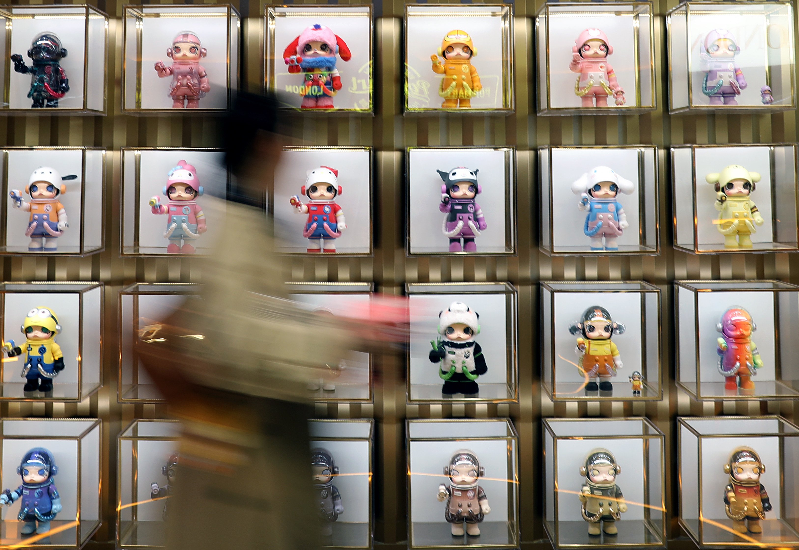 A shopper walks inside a Pop Mart store in London on May 21, 2025. Photo: Xinhua
