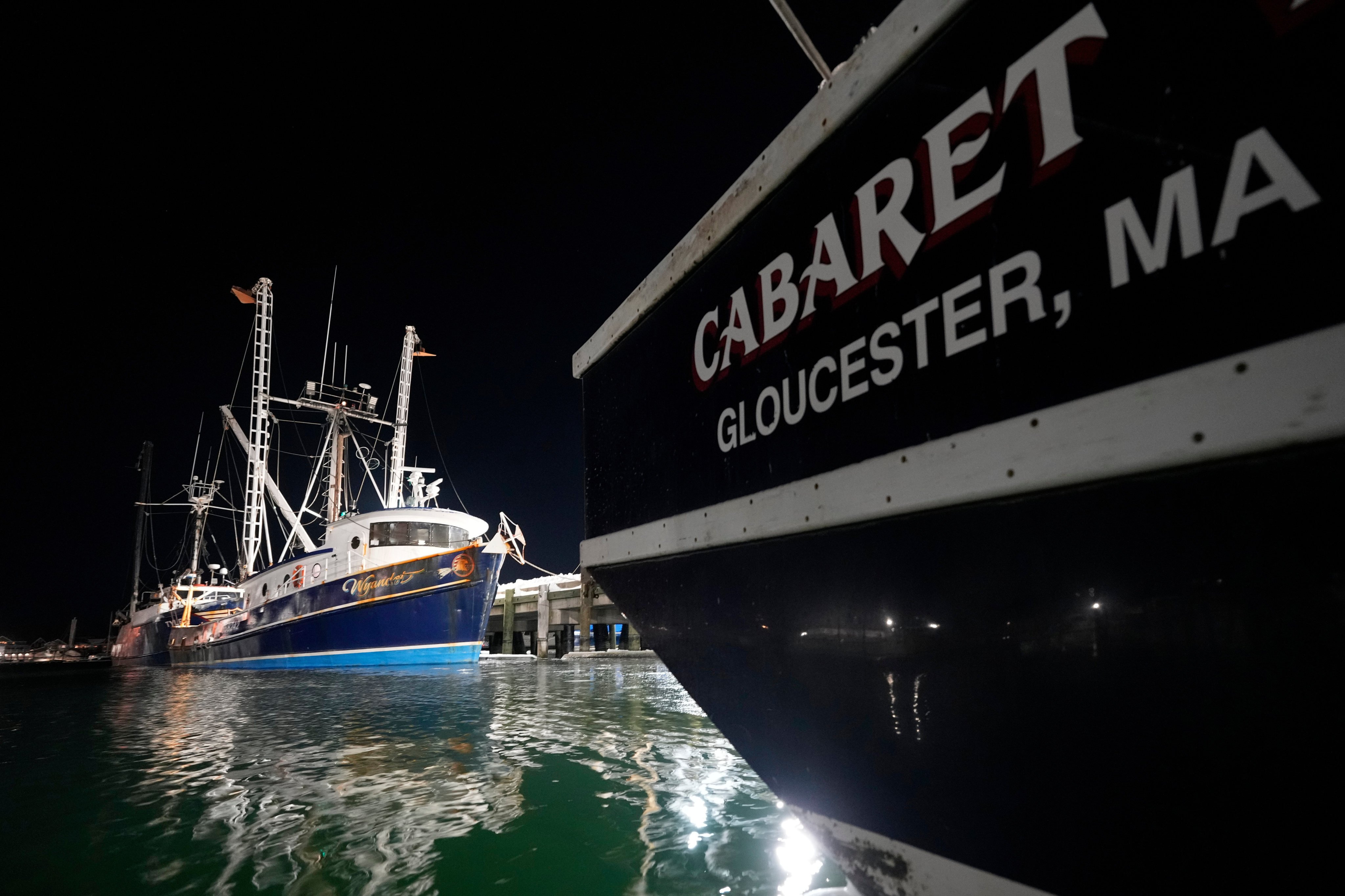 Offshore fishing vessels are docked near the State Fish Pier in Gloucester, Massachusetts, where one of the community’s fishing boats went missing on Friday. Photo: AP