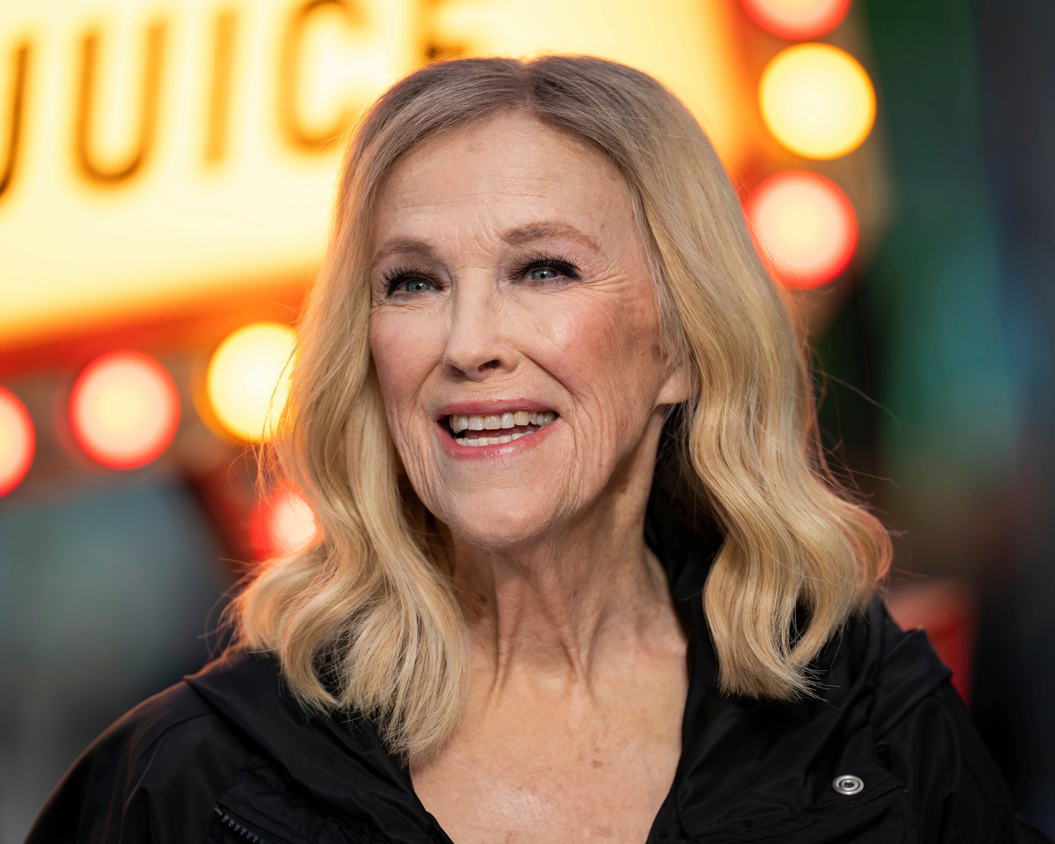 Catherine O’Hara poses for photographers upon arrival at the UK premiere of “Beetlejuice Beetlejuice” in London in August 2024. Photo: AP
