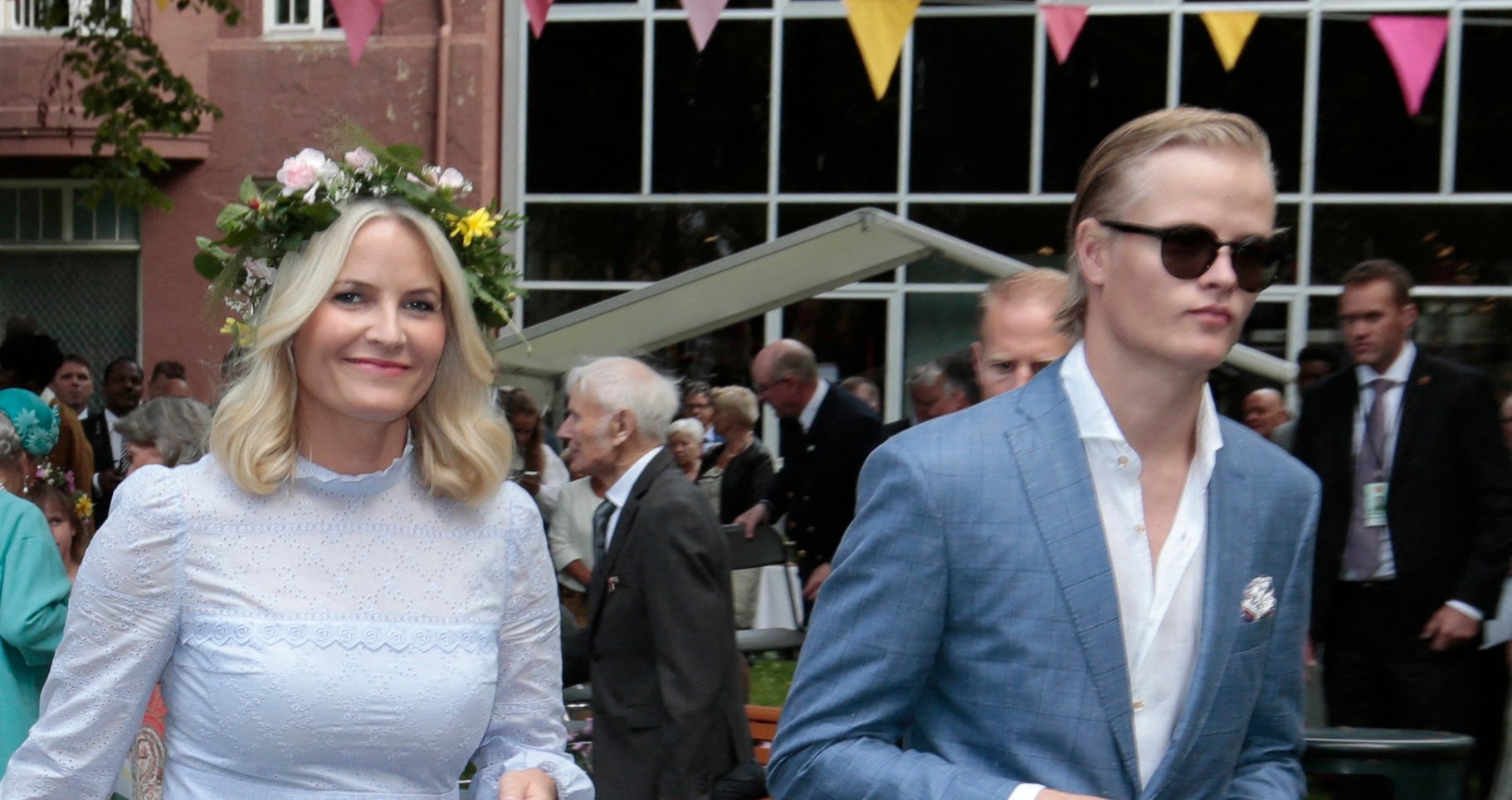 Crown Princess Mette-Marit Tjessem Hoiby with her son Marius Borg Hoiby in Trondheim, Norway, in 2016. Photo: AFP