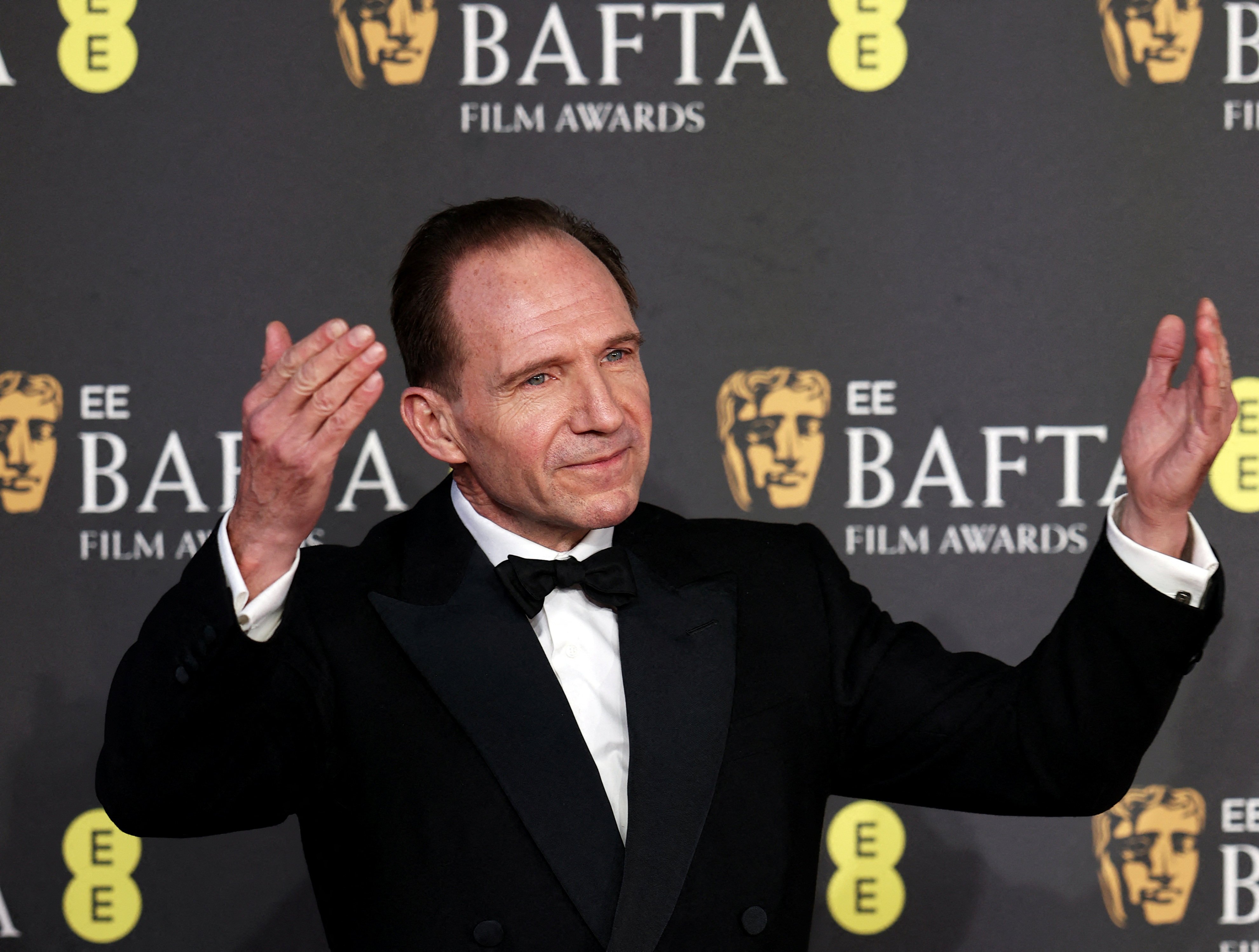 Ralph Fiennes attends the 2025 British Academy of Film and Television Awards in London, Britain, in 2025. The actor has made his opera directing debut with a cinematic take on Eugene Onegin. Photo: Reuters