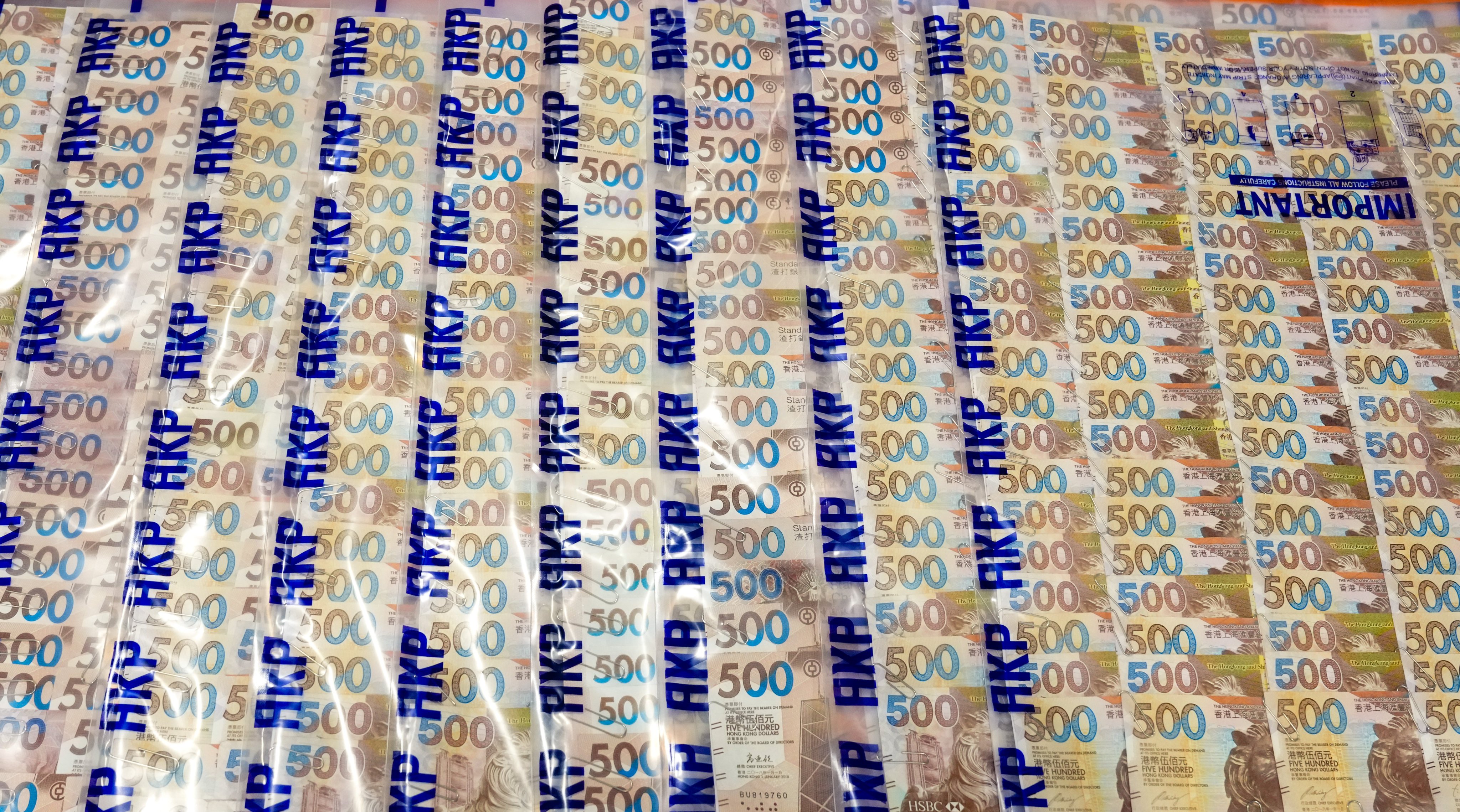 Police seized about HK$620 million in suspected criminal proceeds. Photo: Jelly Tse