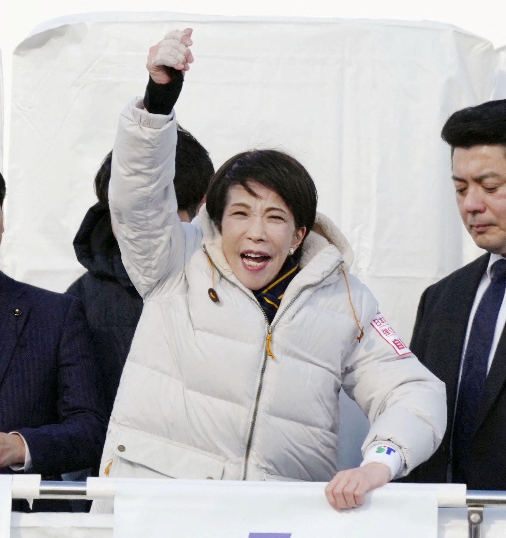 Sanae Takaichi, Japan’s prime minister and leader of the ruling Liberal Democratic Party, attends an election campaign event in Nagano on Sunday. Photo: Kyodo via Reuters
