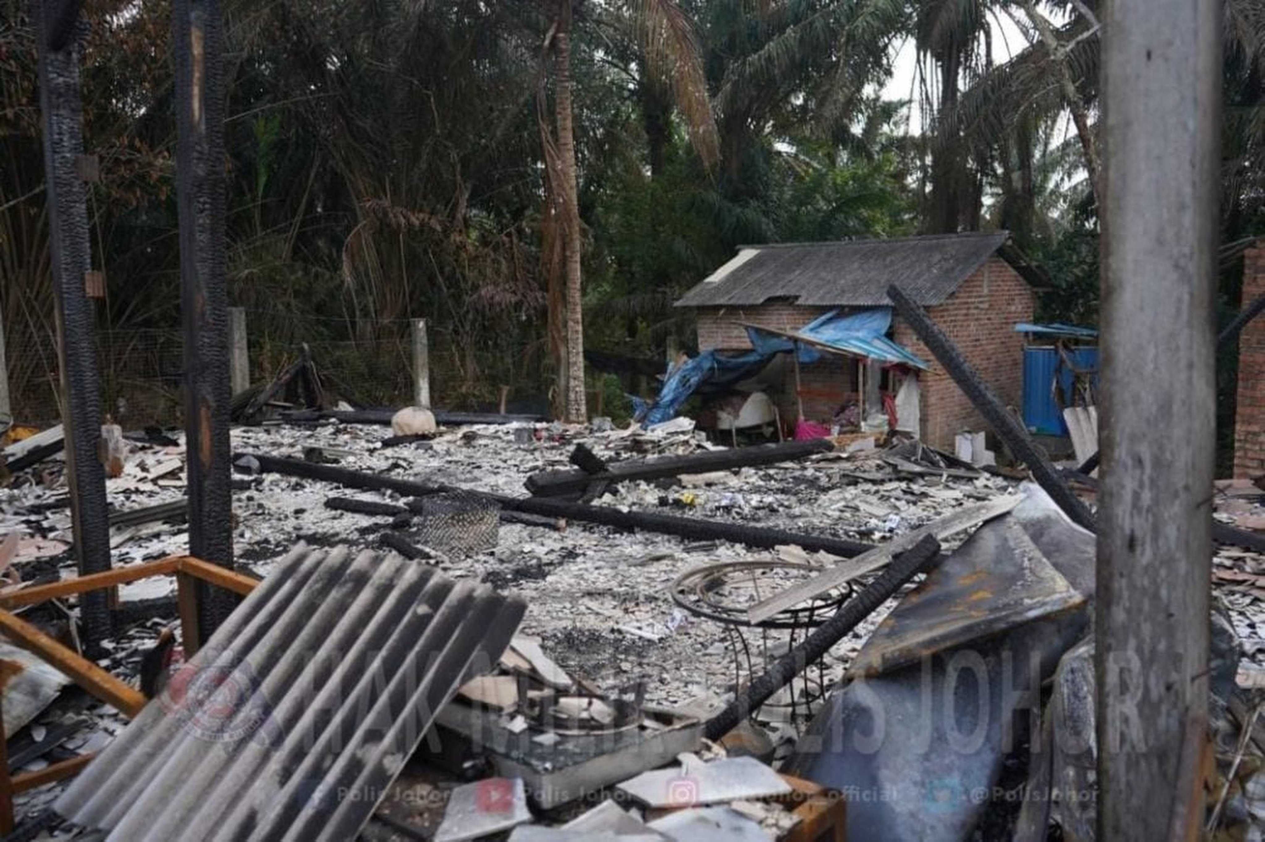 The location where human remains were found in a palm oil plantation in Kangkar, Pulai. Photo: Handout
