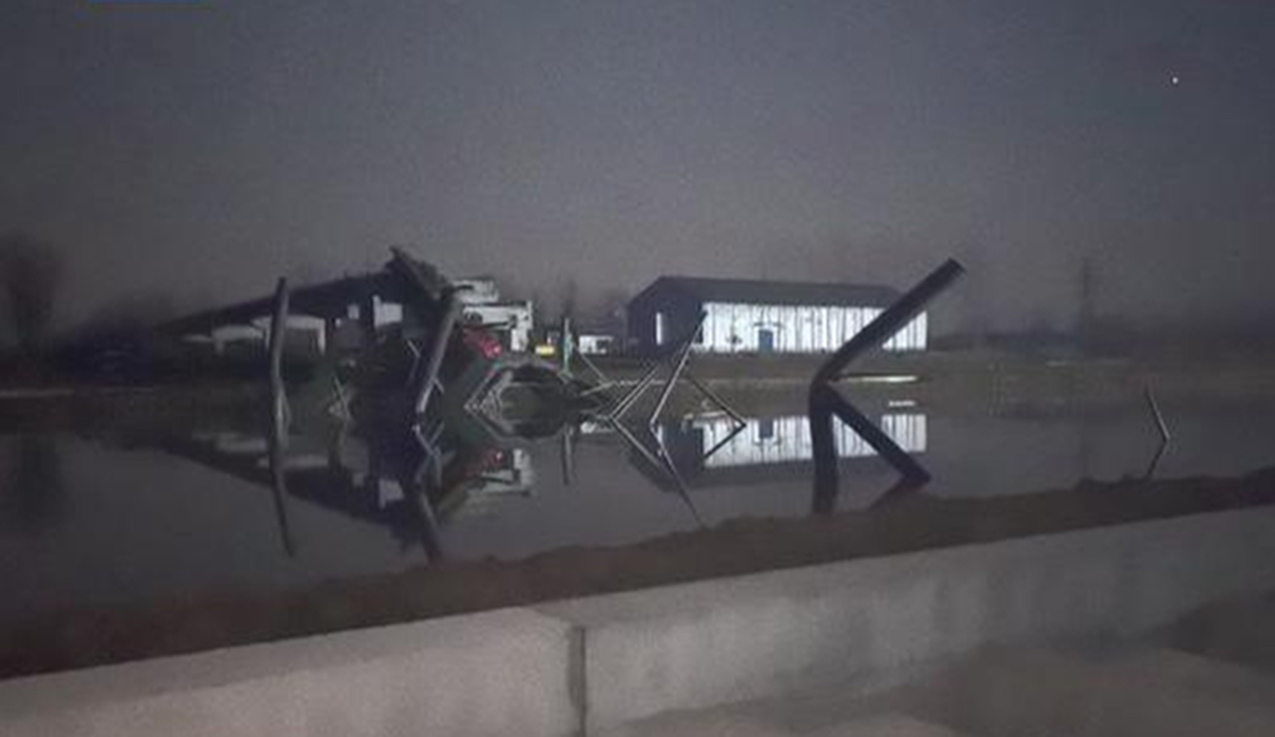 The main span of the unfinished bridge in Yancheng City, eastern China gave way without warning at 5.46pm on Monday. Photo: CCTV