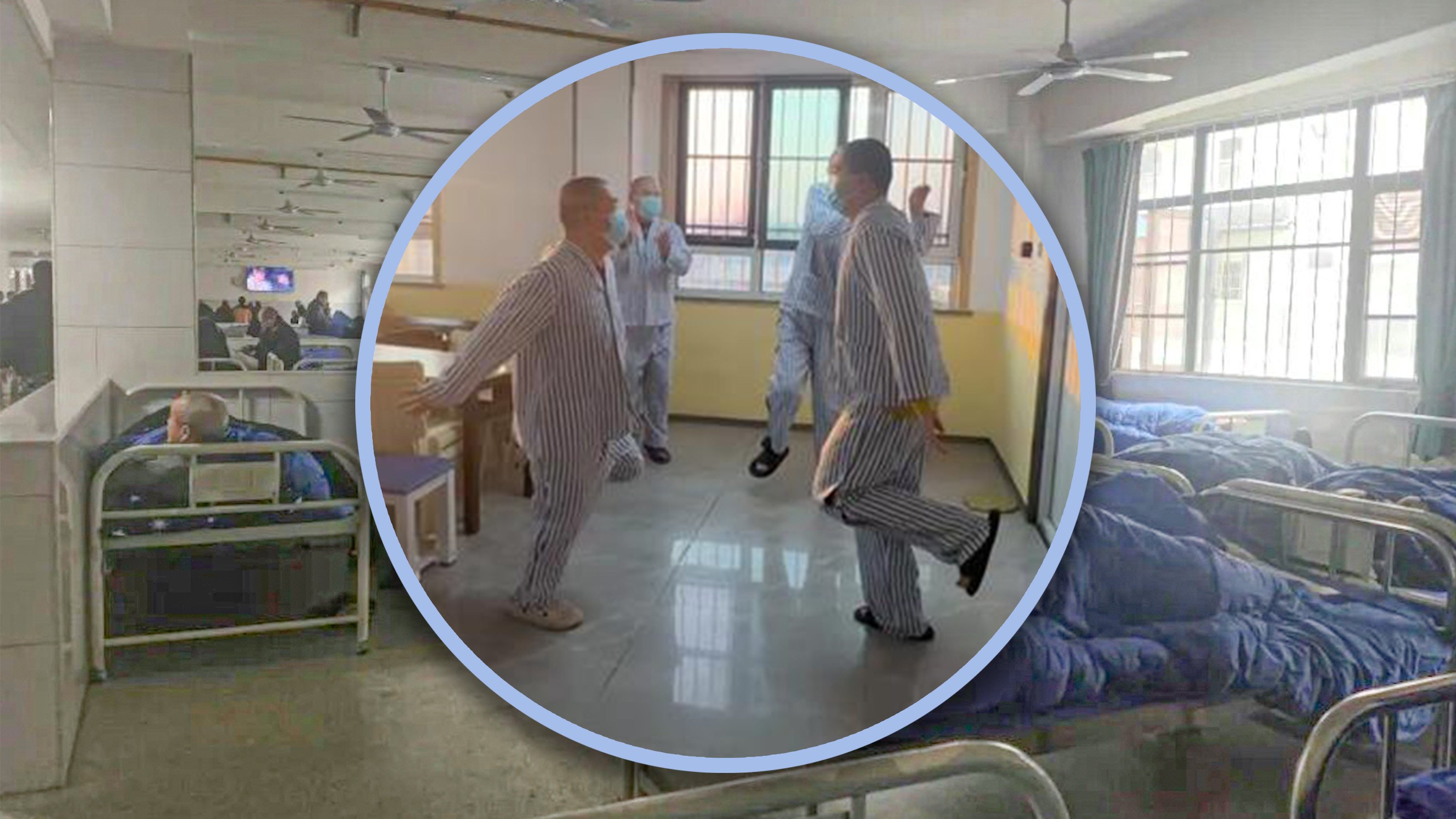 A number of psychiatric hospitals in central China have been exposed for luring healthy people to pose as mental patients in a scheme to defraud medical insurance. Photo: SCMP composite/Weibo/Douyin