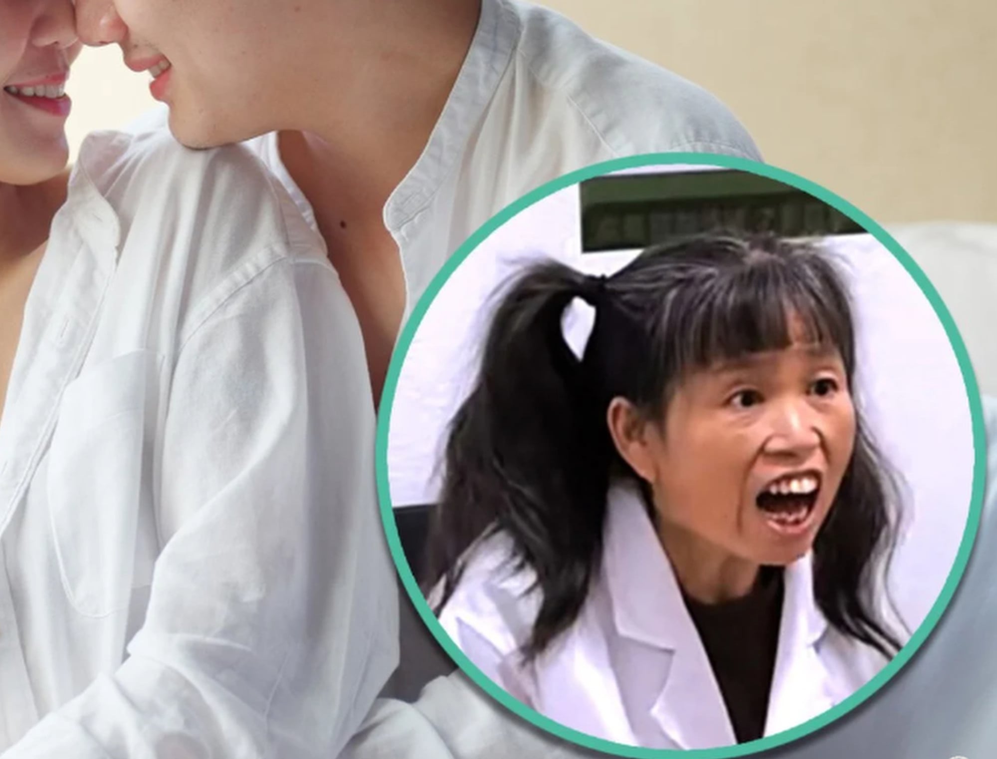 Fiery pigtailed influencer Xiakespeare giving someone a piece of her mind. Photo: SCMP composite/Shutterstock/Kuaishou