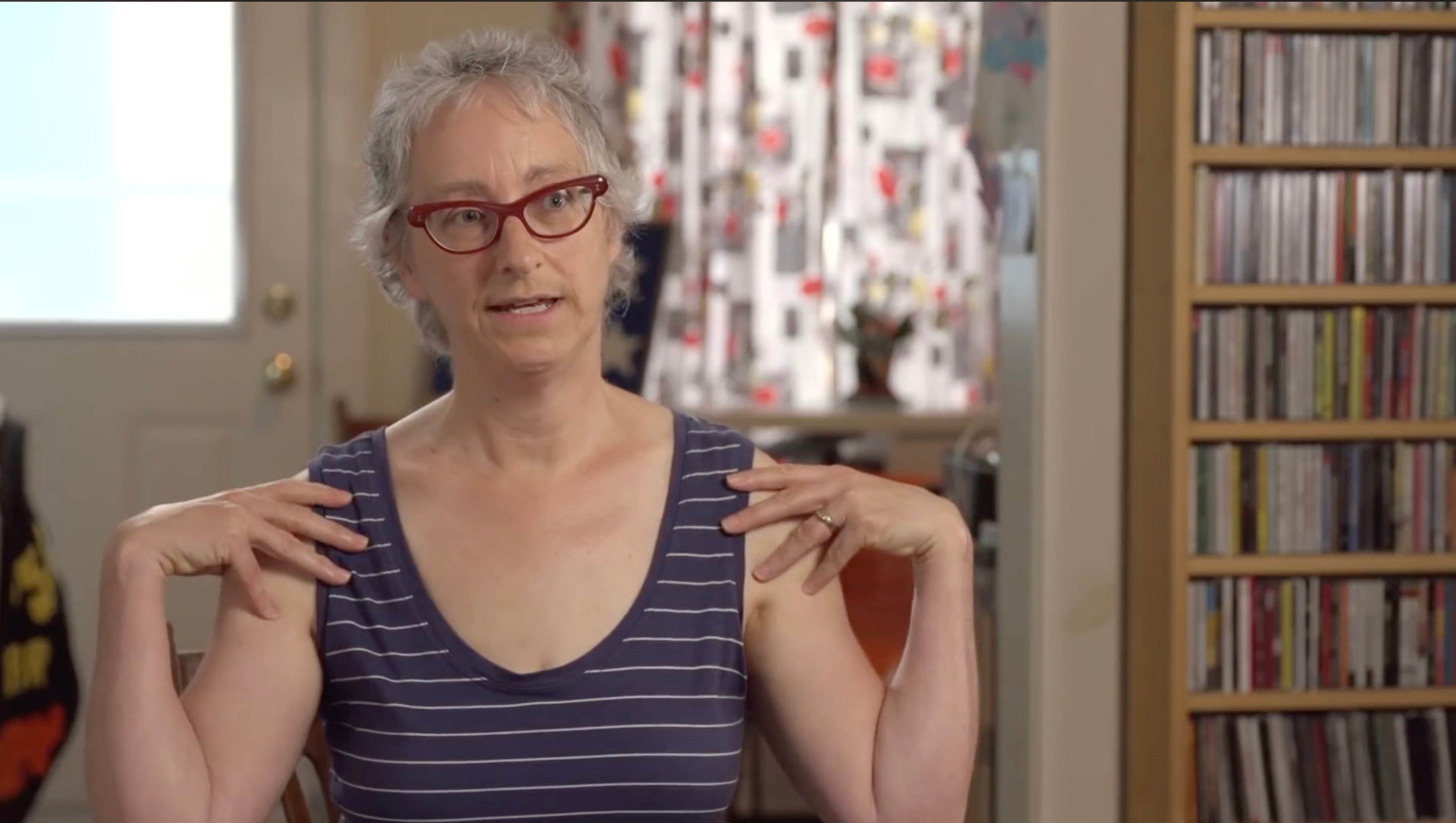 Breast cancer survivor Christine Cosby explains how she built upper-body strength during prehabilitation before cancer treatment. Prehab empowers cancer patients with exercise, nutrition, and mental support, enhancing recovery and survival rates. Photo: YouTube/AACRNews